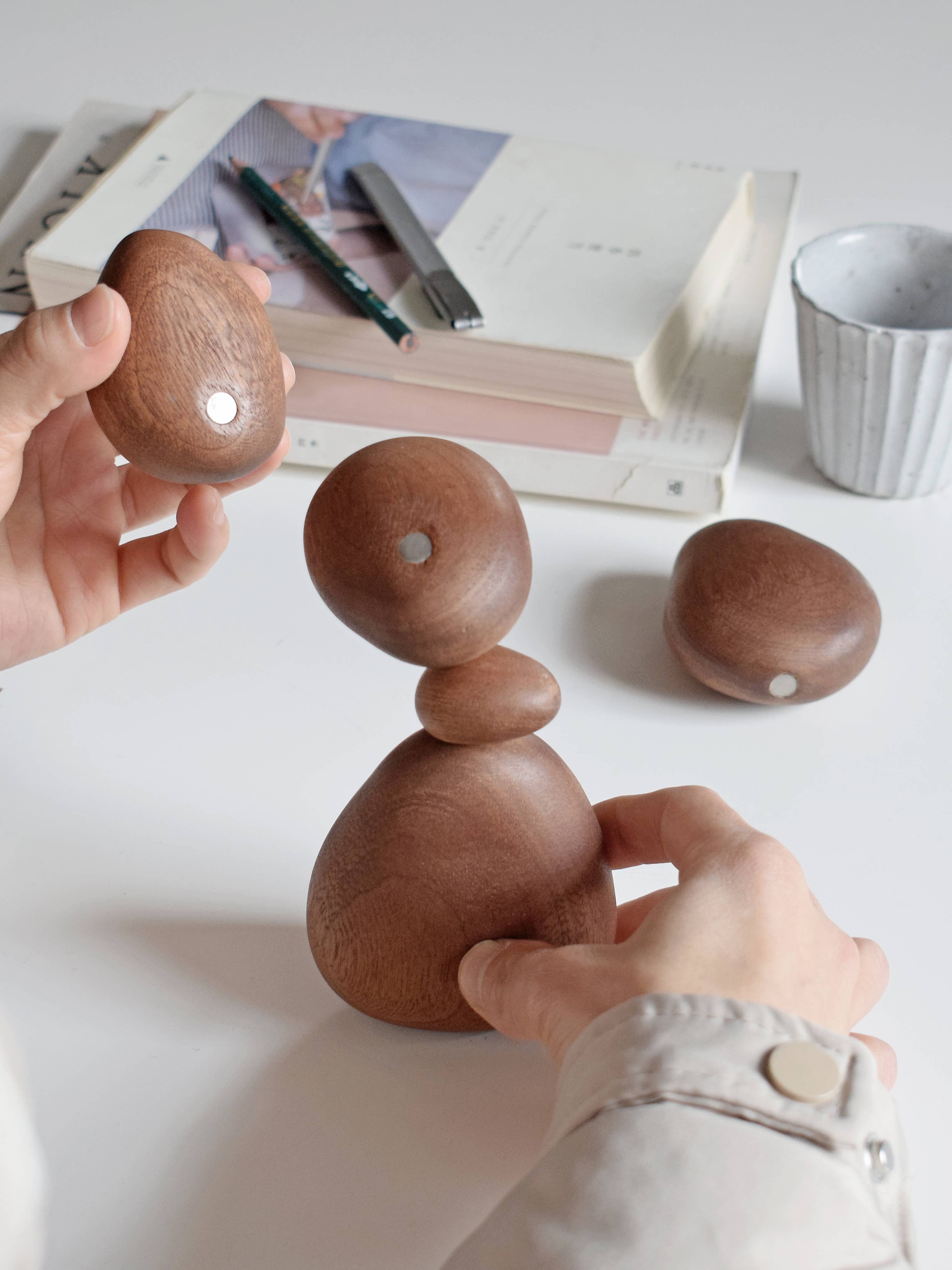 Sapele Wood Balance Stones - Image 6