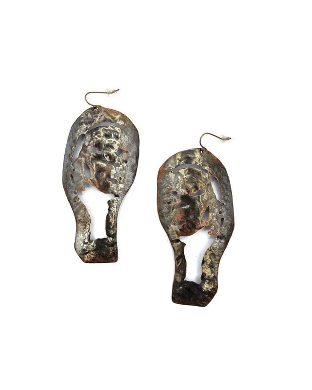Satwian Watson: Lela II (Black Beauty II) Copper Earrings