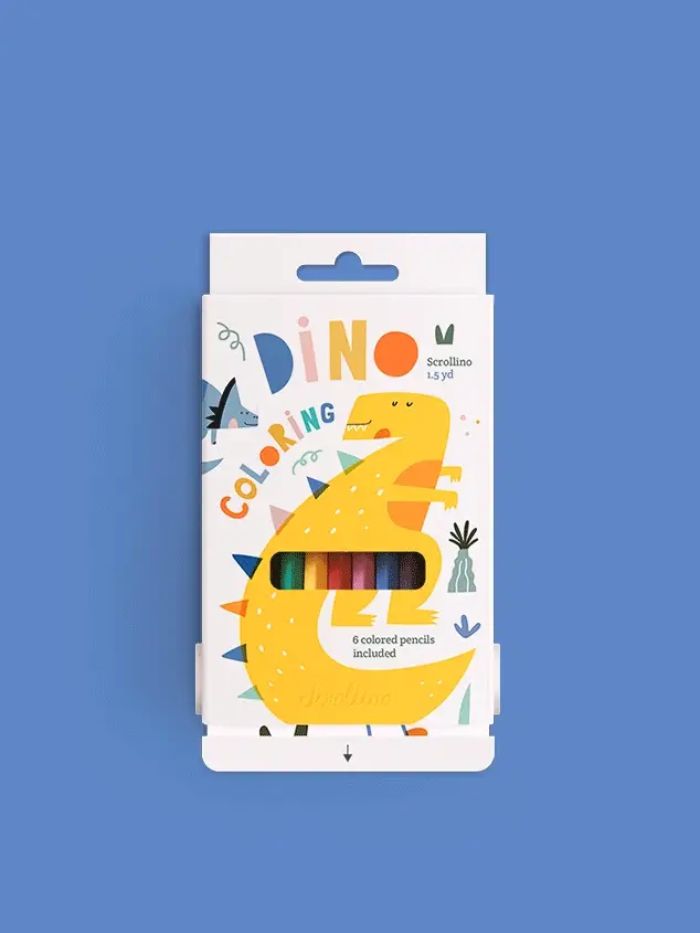 Scrollino Dino Coloring Box - Image 2