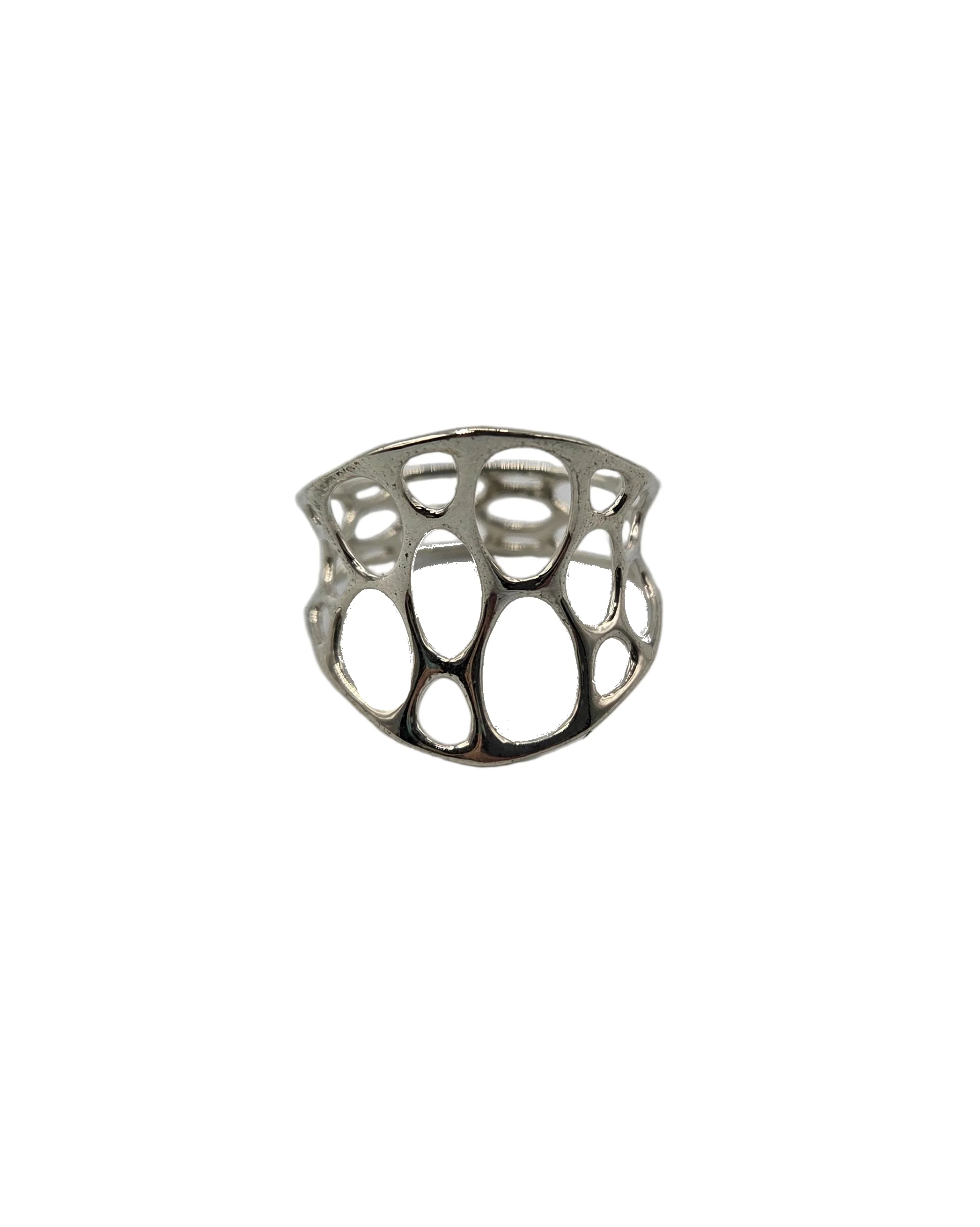 Silver 1-Layer Center Ring