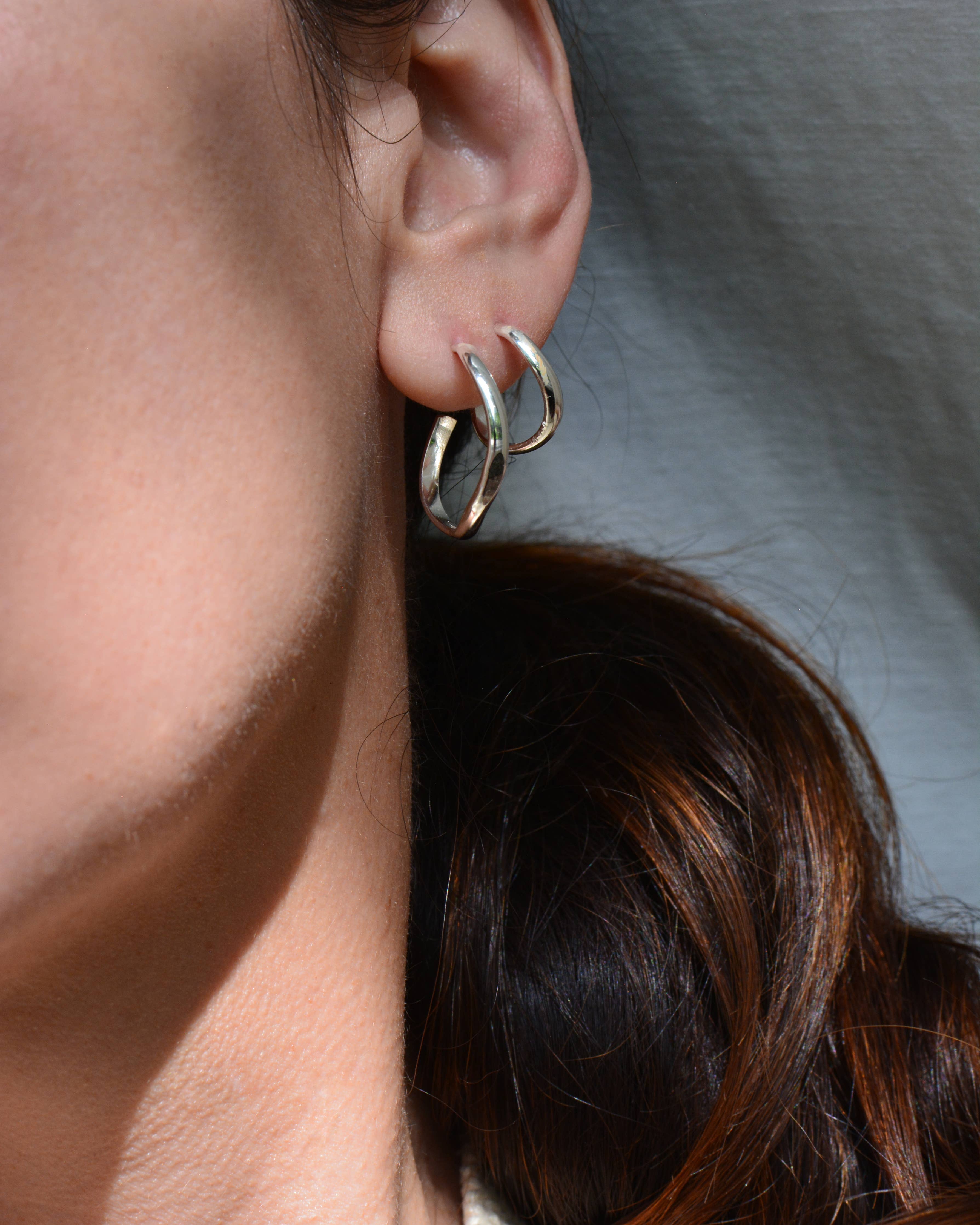 Silver Heli Hoops - Image 3