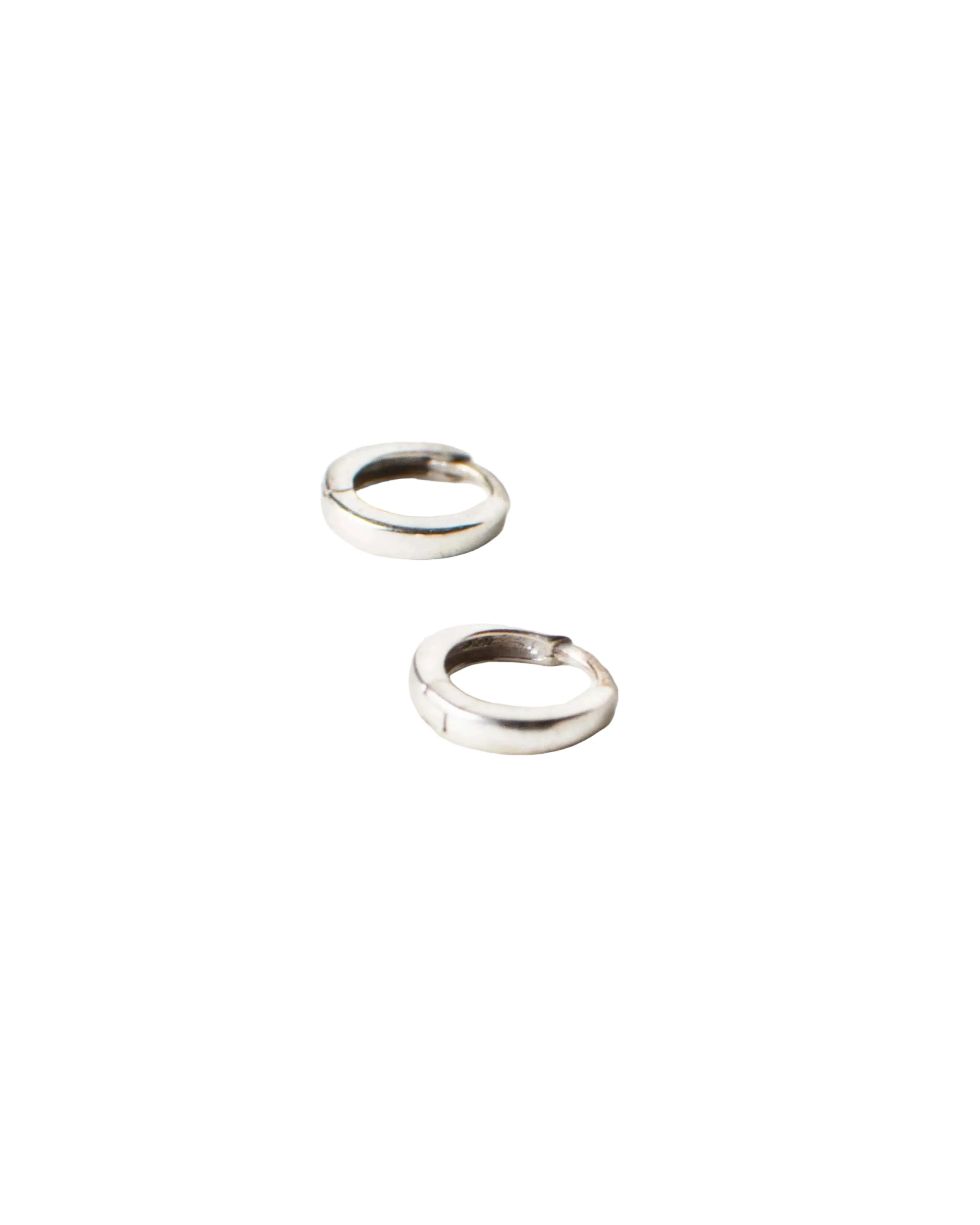 Silver Huggie Hoops