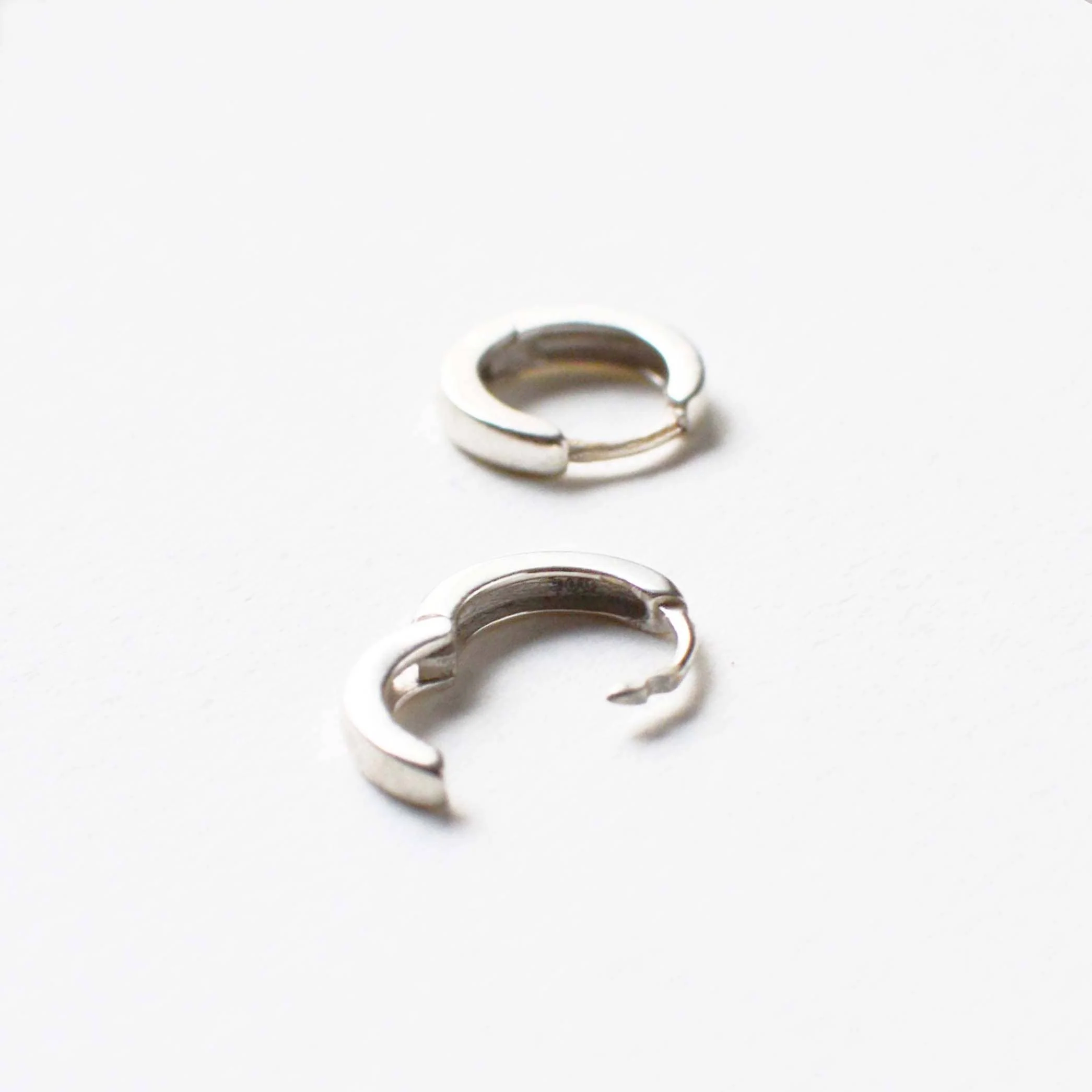 Silver Huggie Hoops - Image 2