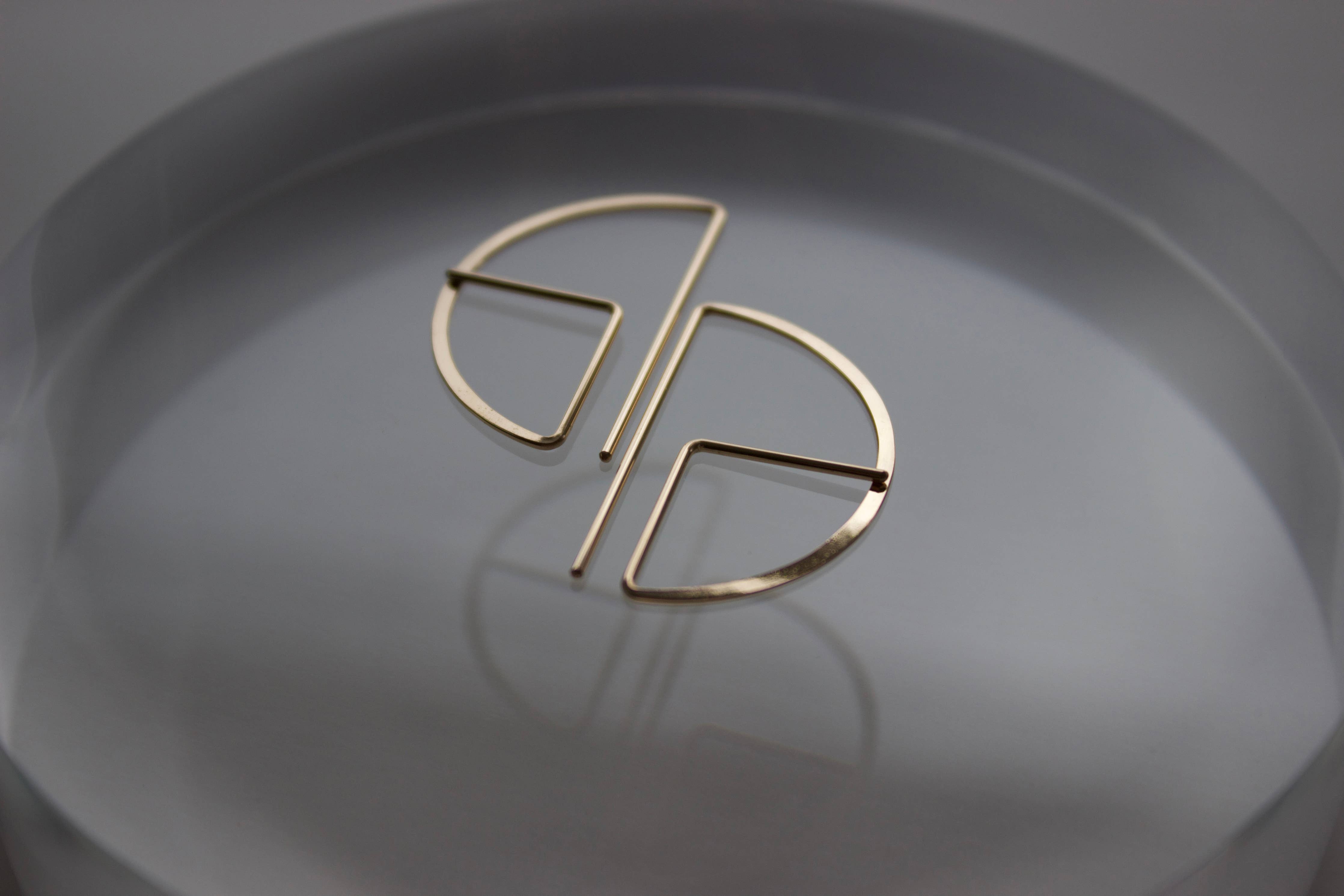 Sm. Round Profile Earrings - Image 2