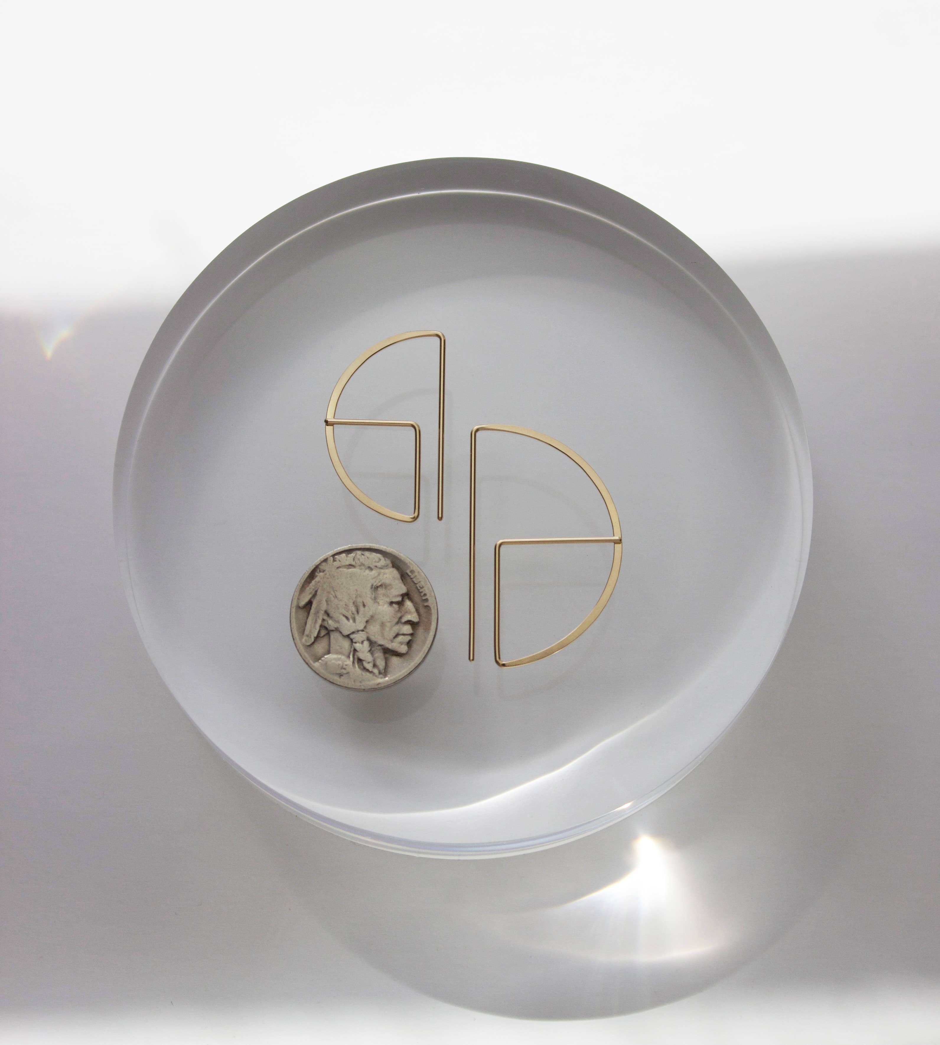 Sm. Round Profile Earrings - Image 3