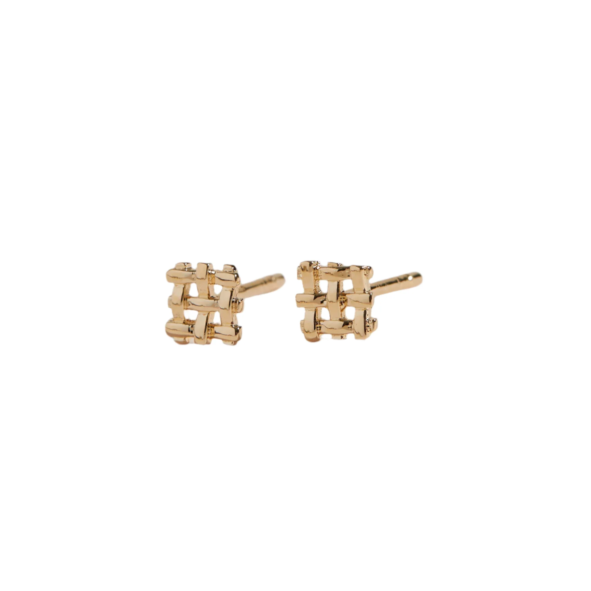 Small Crosshatch Stud Earrings