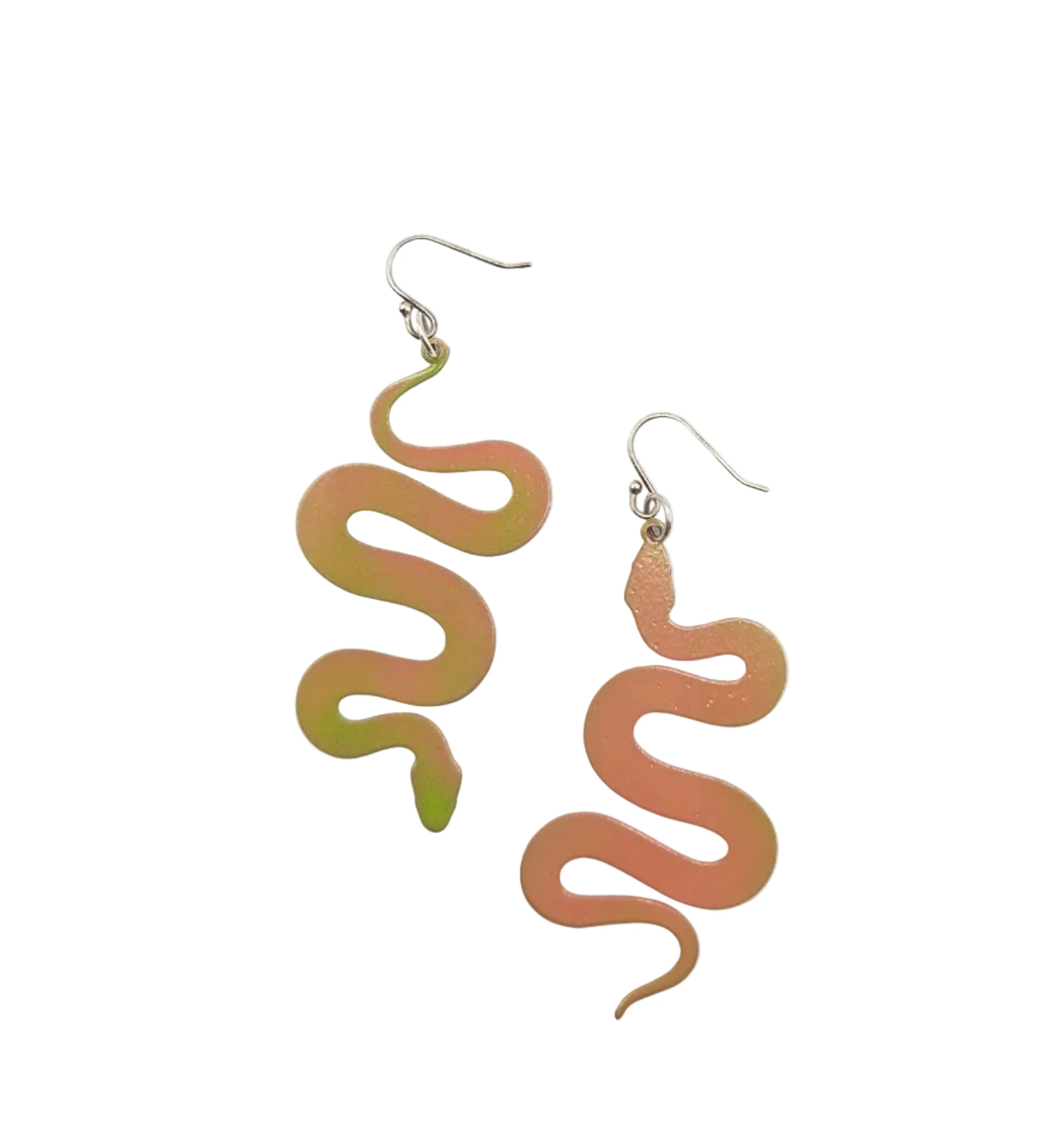 Snake Powdercoated Steel Earrings - Image 2