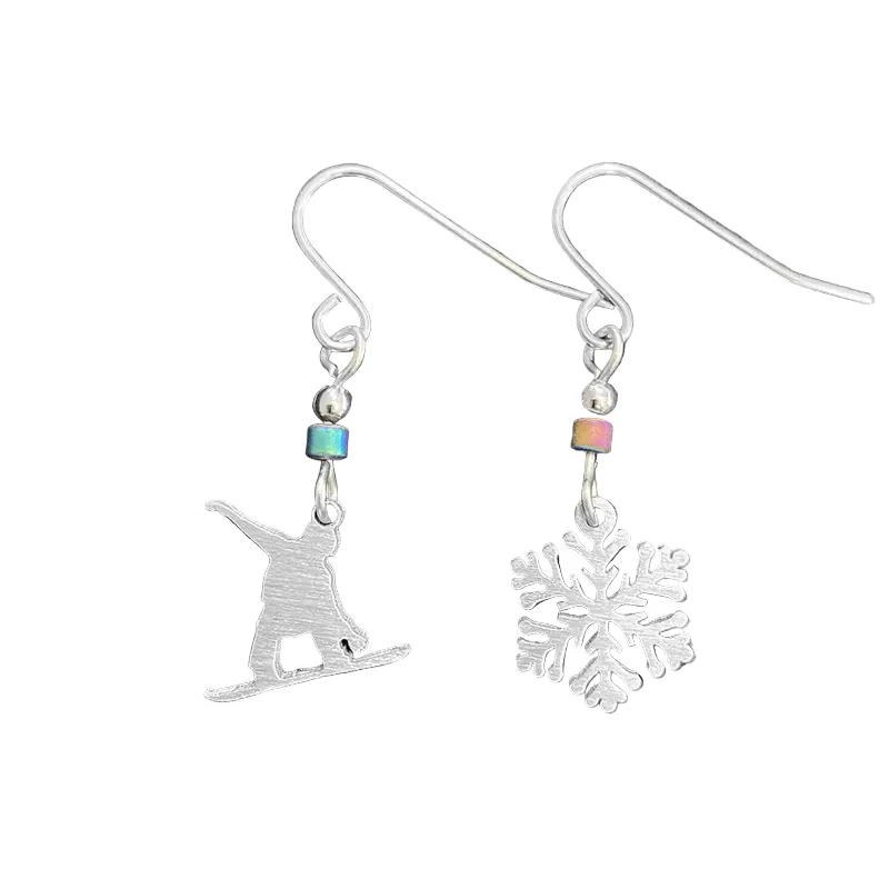 Snowboarder Stainless Steel Earring