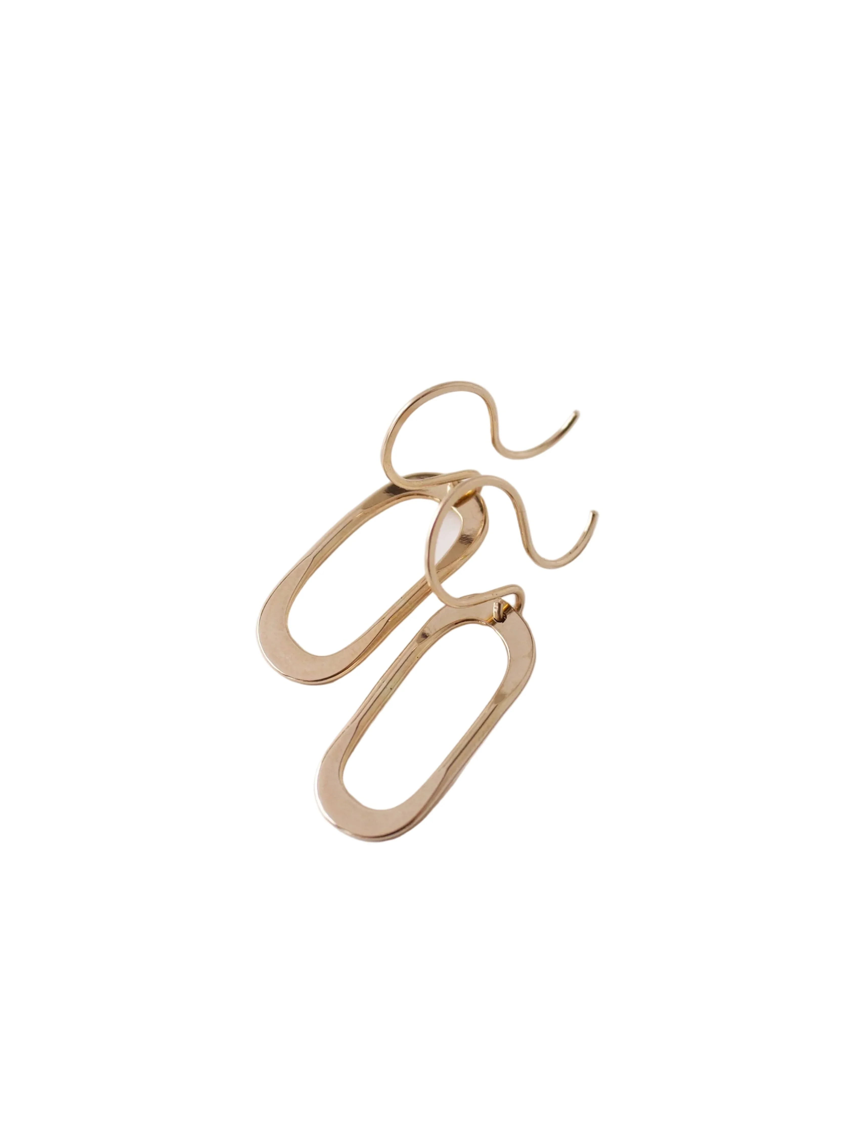 Soft Oval Earrings, Handmade 14K Gold Fill, Sterling Silver