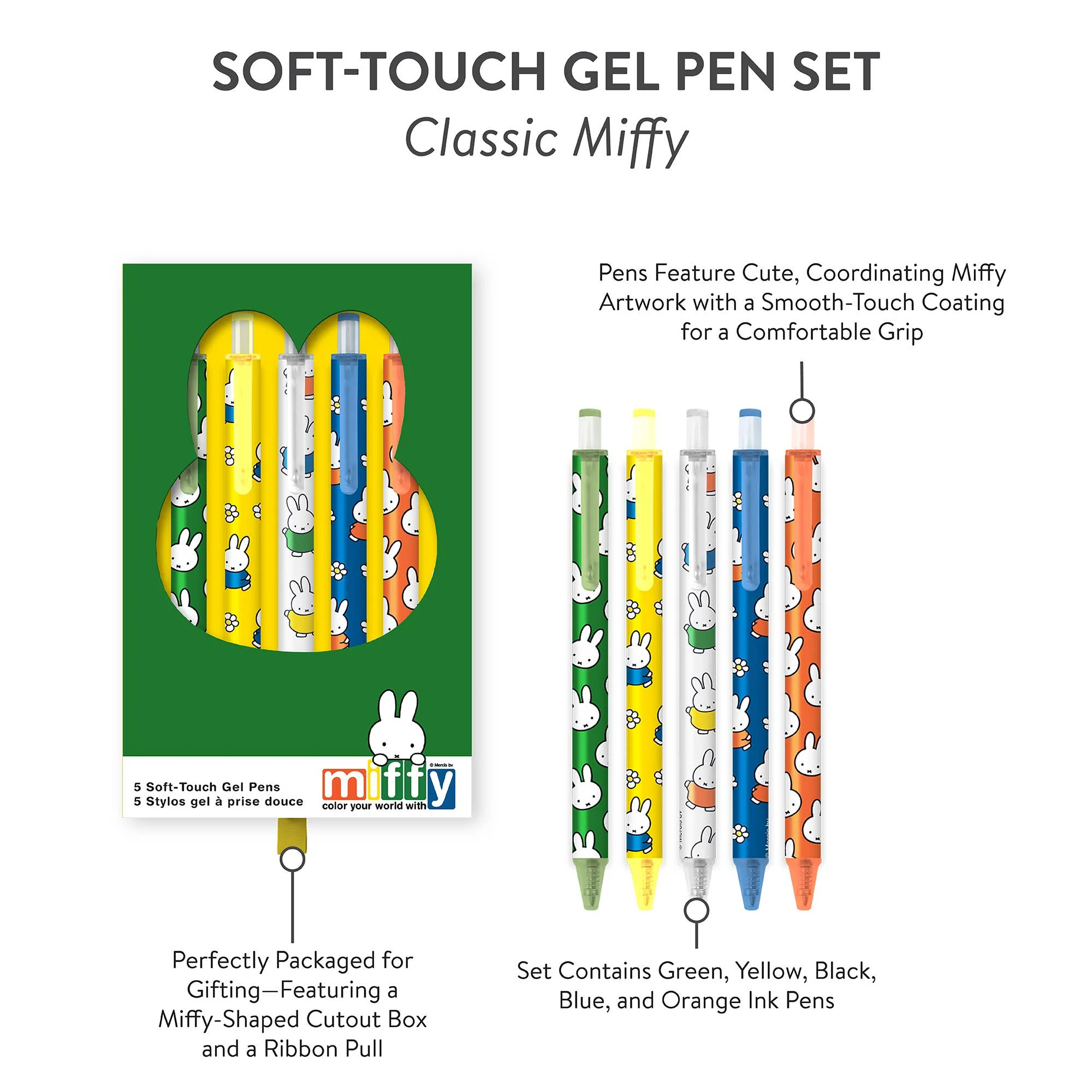 Soft-Touch Gel Pen Set Classic Miffy - Image 5
