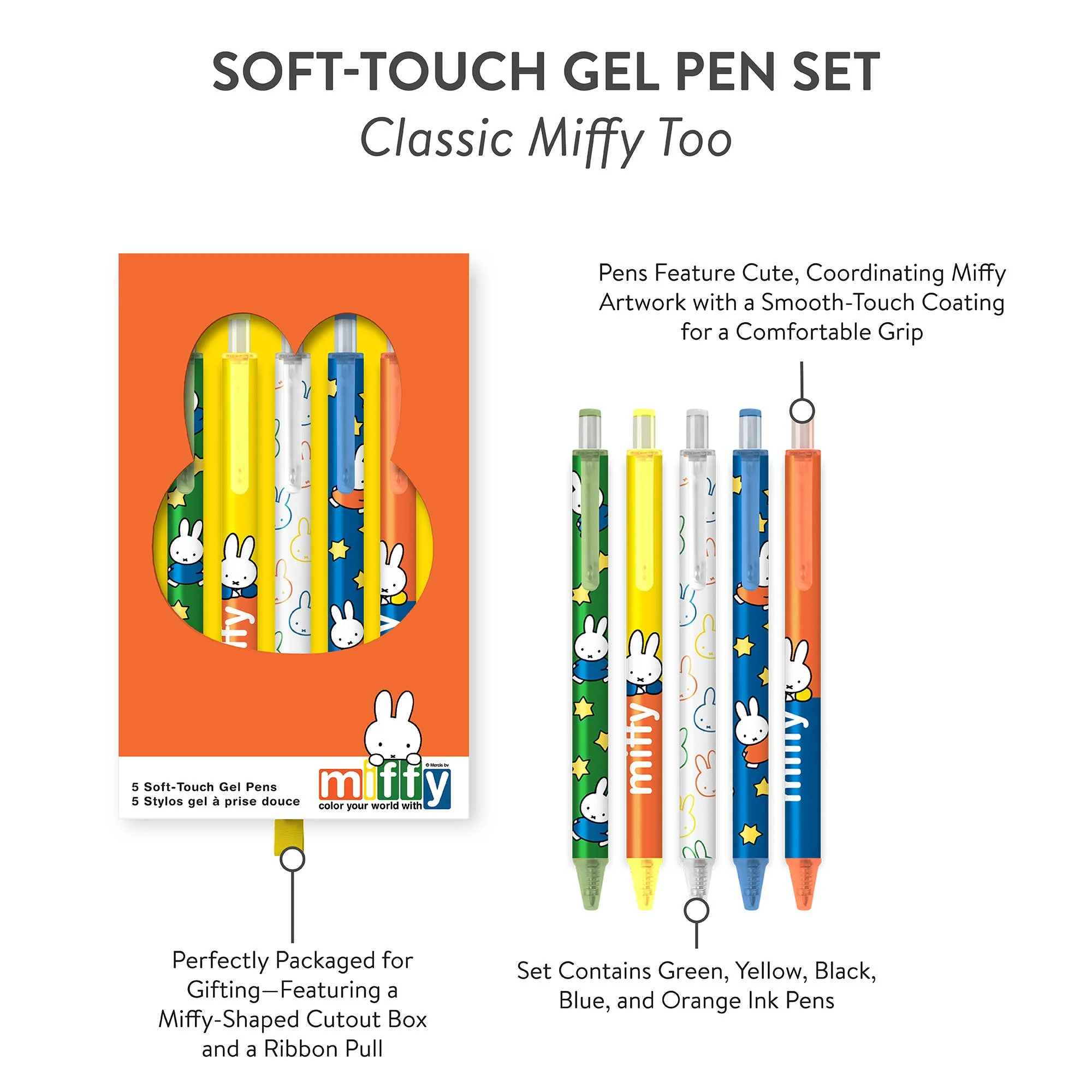 Soft-Touch Gel Pen Set Classic Miffy Too - Image 5