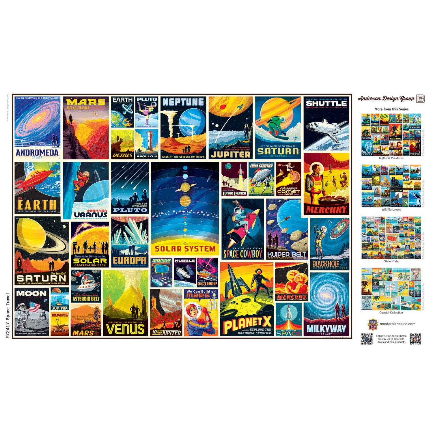 Space Travel - Vintage Posters - 1000 Piece Jigsaw Puzzle - Image 4