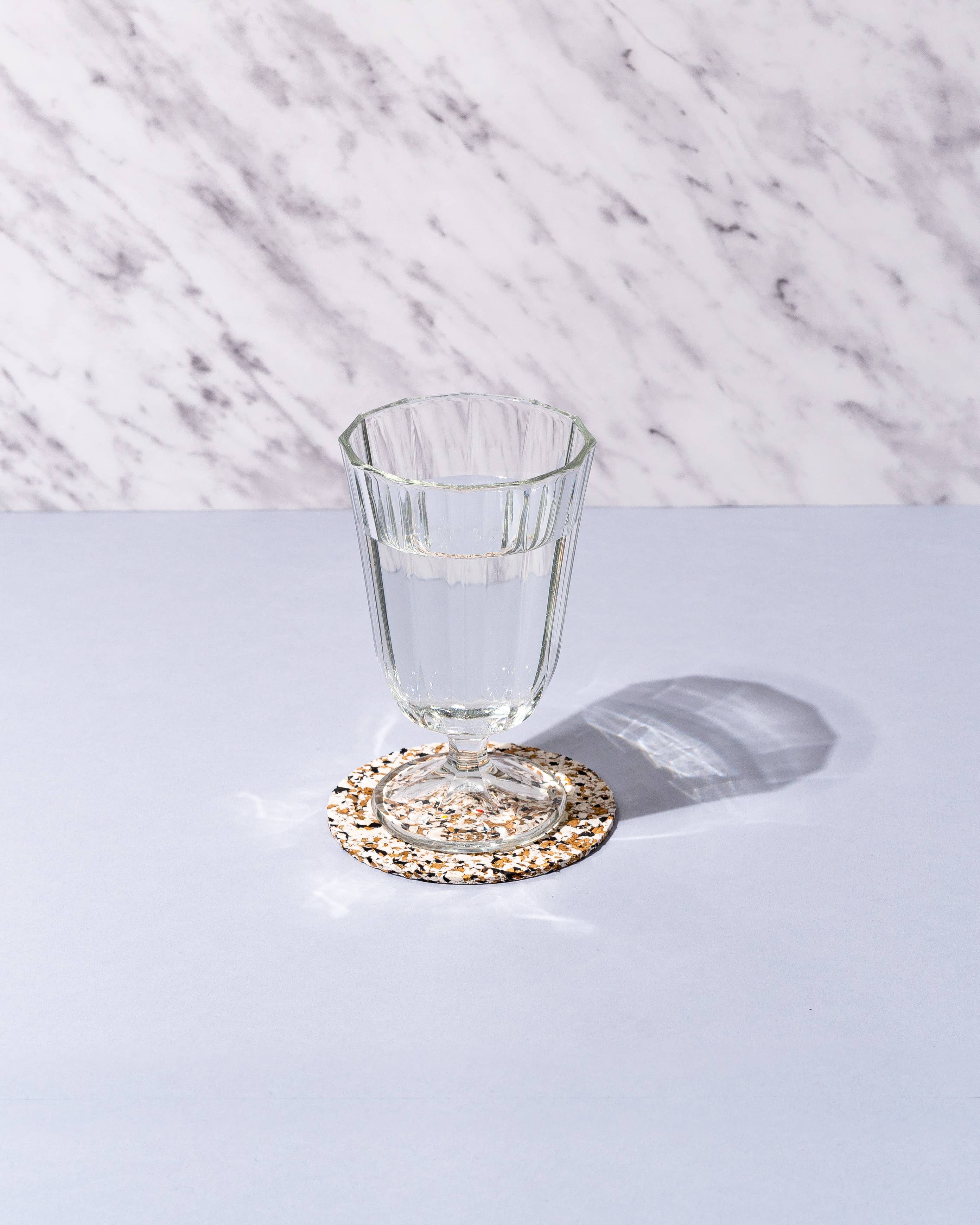 Speckled Round Cork Coasters Set of 4 - Black - Image 3