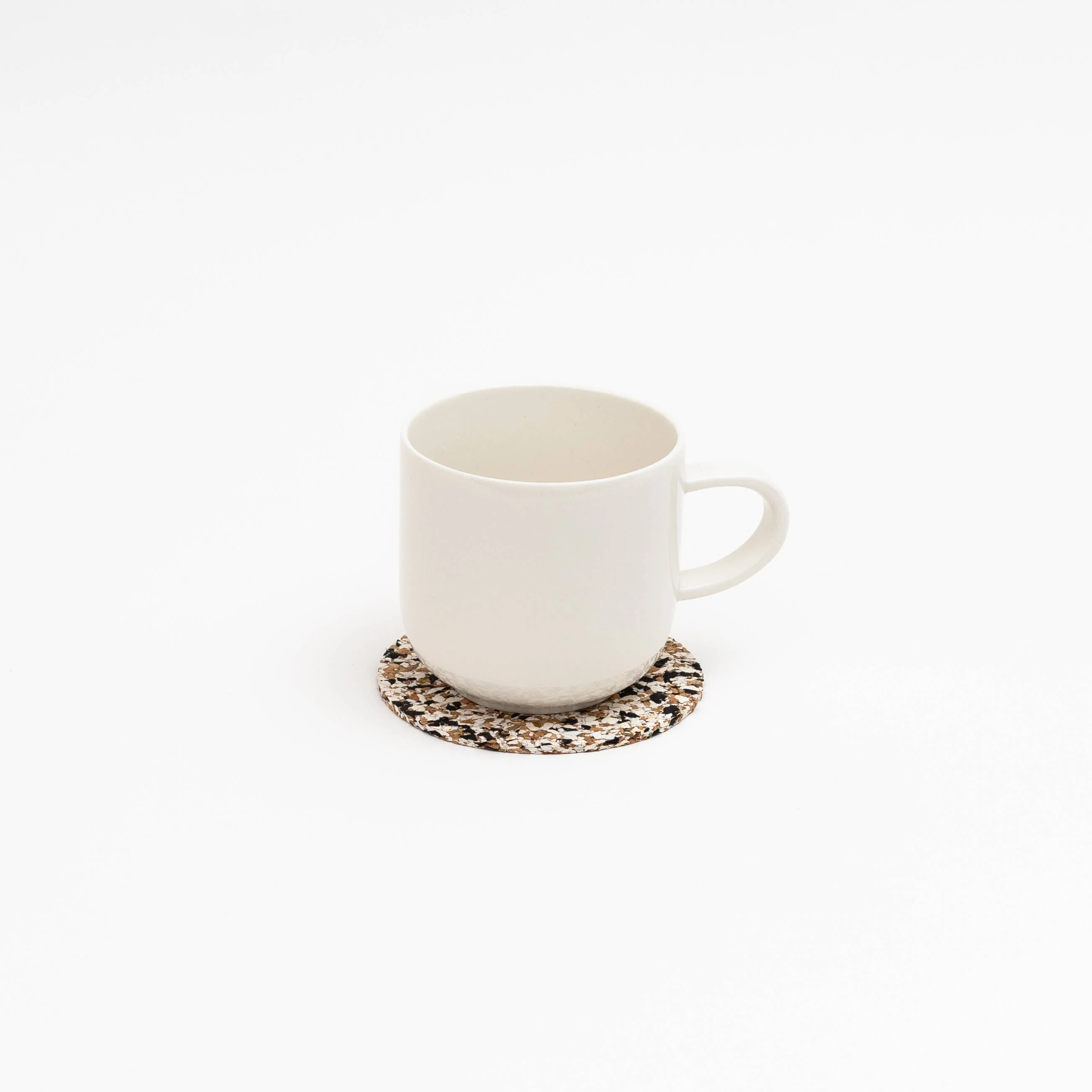 Speckled Round Cork Coasters Set of 4 - Black - Image 4