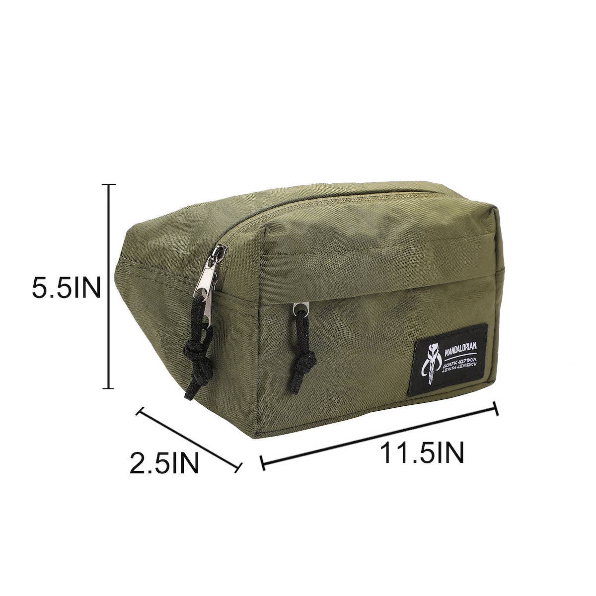Star Wars The Mandalorian Crest 11.5” Olive Fanny Pack - Image 3