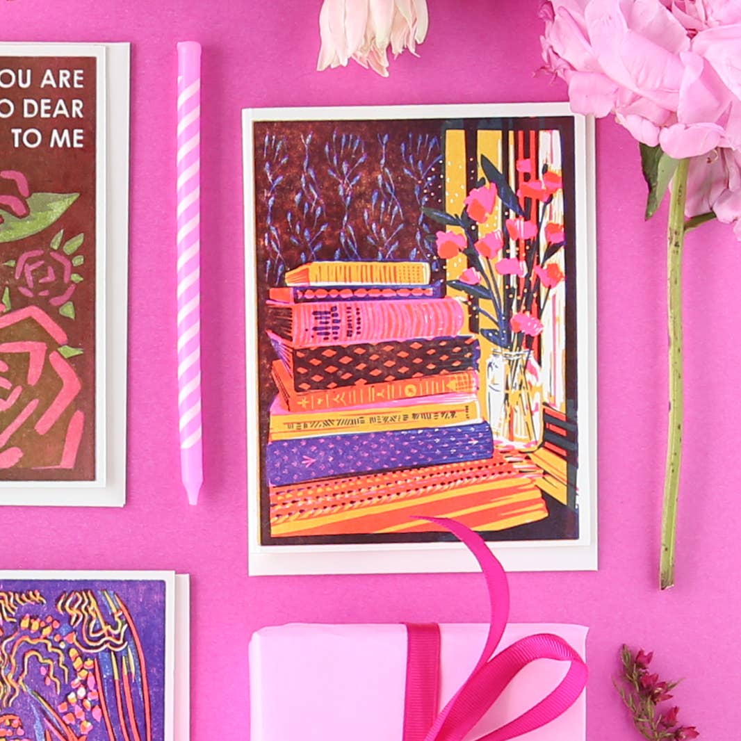Still Life with Books and Flowers Everyday Inspiration Card - Image 3
