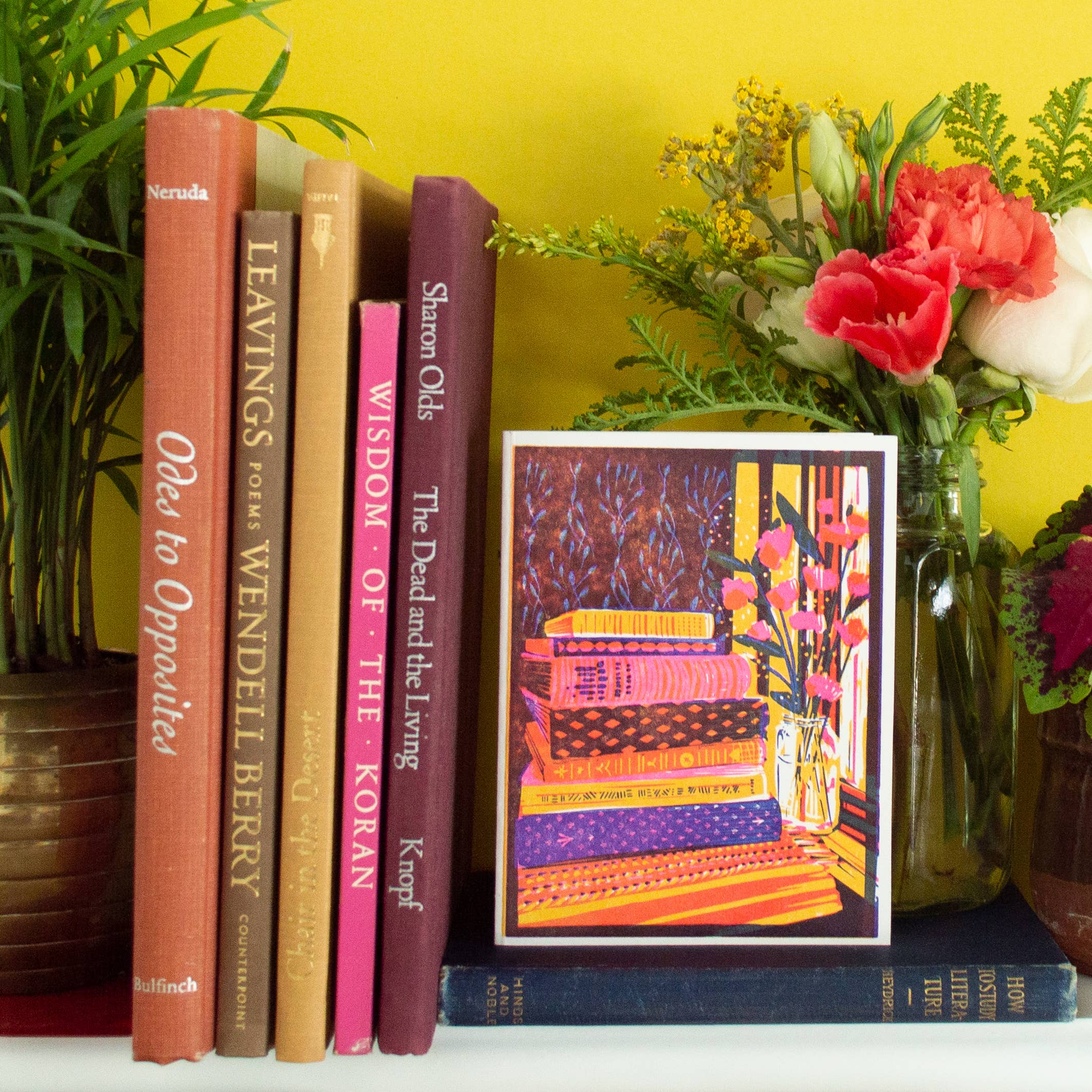 Still Life with Books and Flowers Everyday Inspiration Card - Image 5