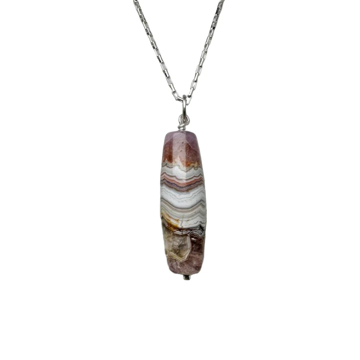 Striped Amethyst Necklace