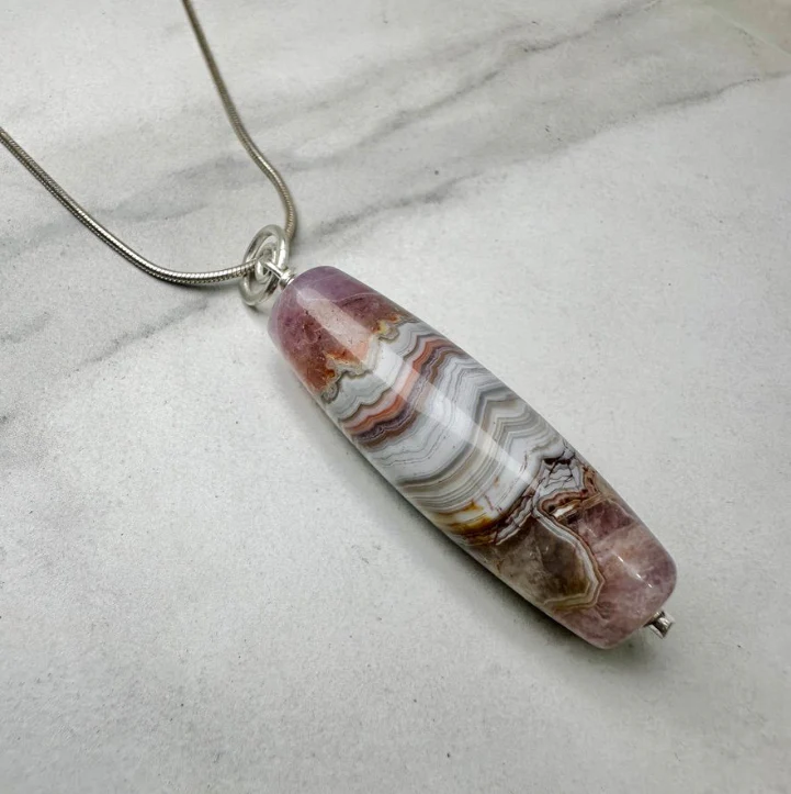 Striped Amethyst Necklace - Image 2