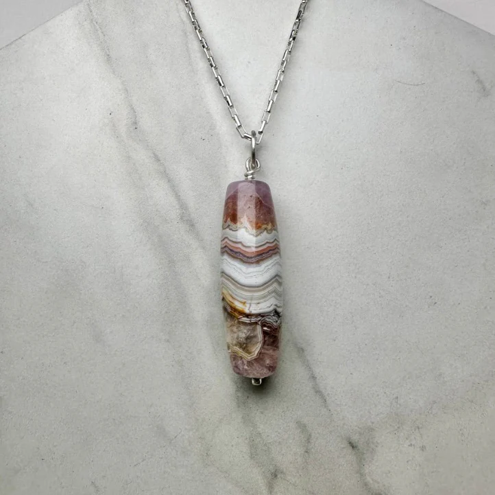 Striped Amethyst Necklace - Image 3