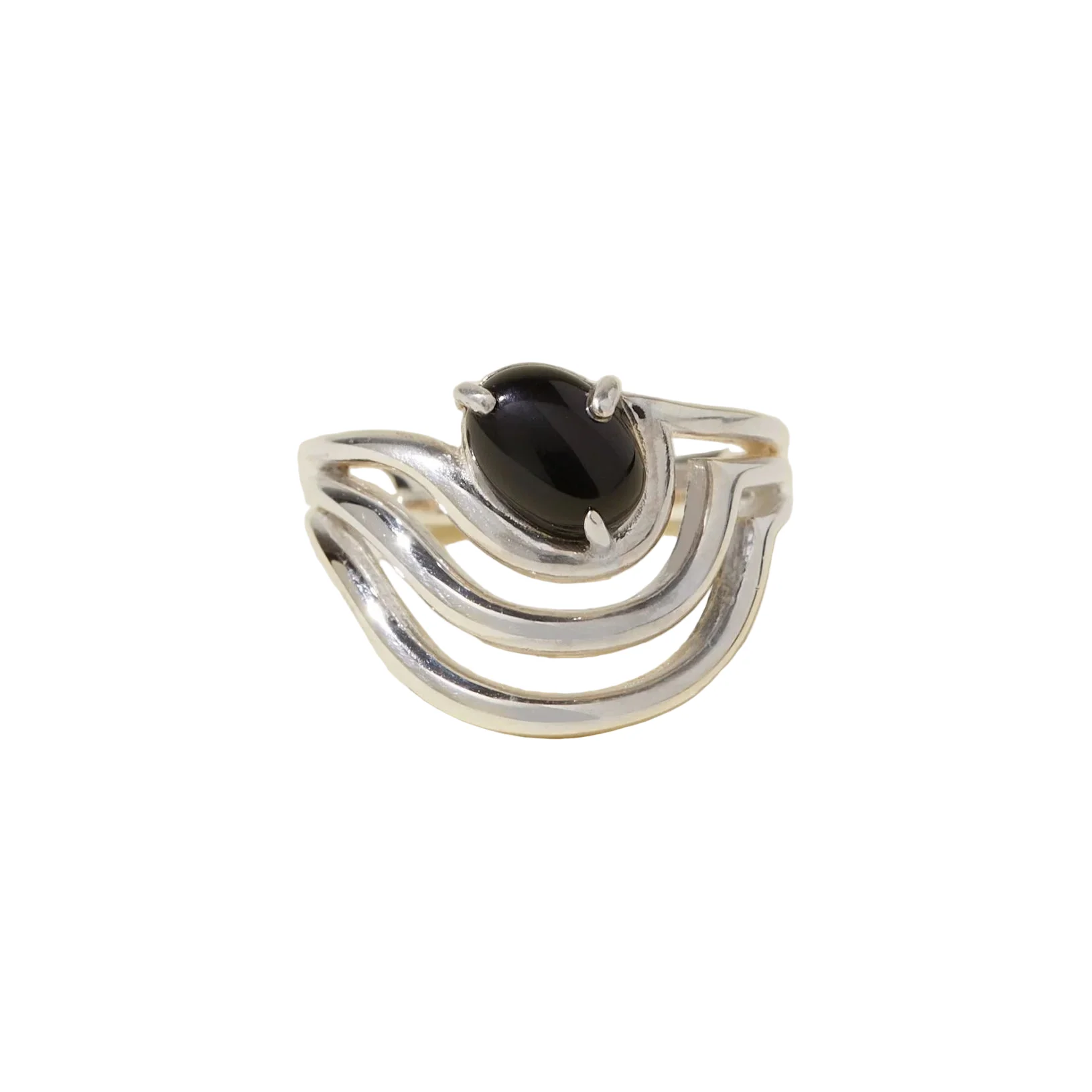 Sway Onyx & Silver Ring