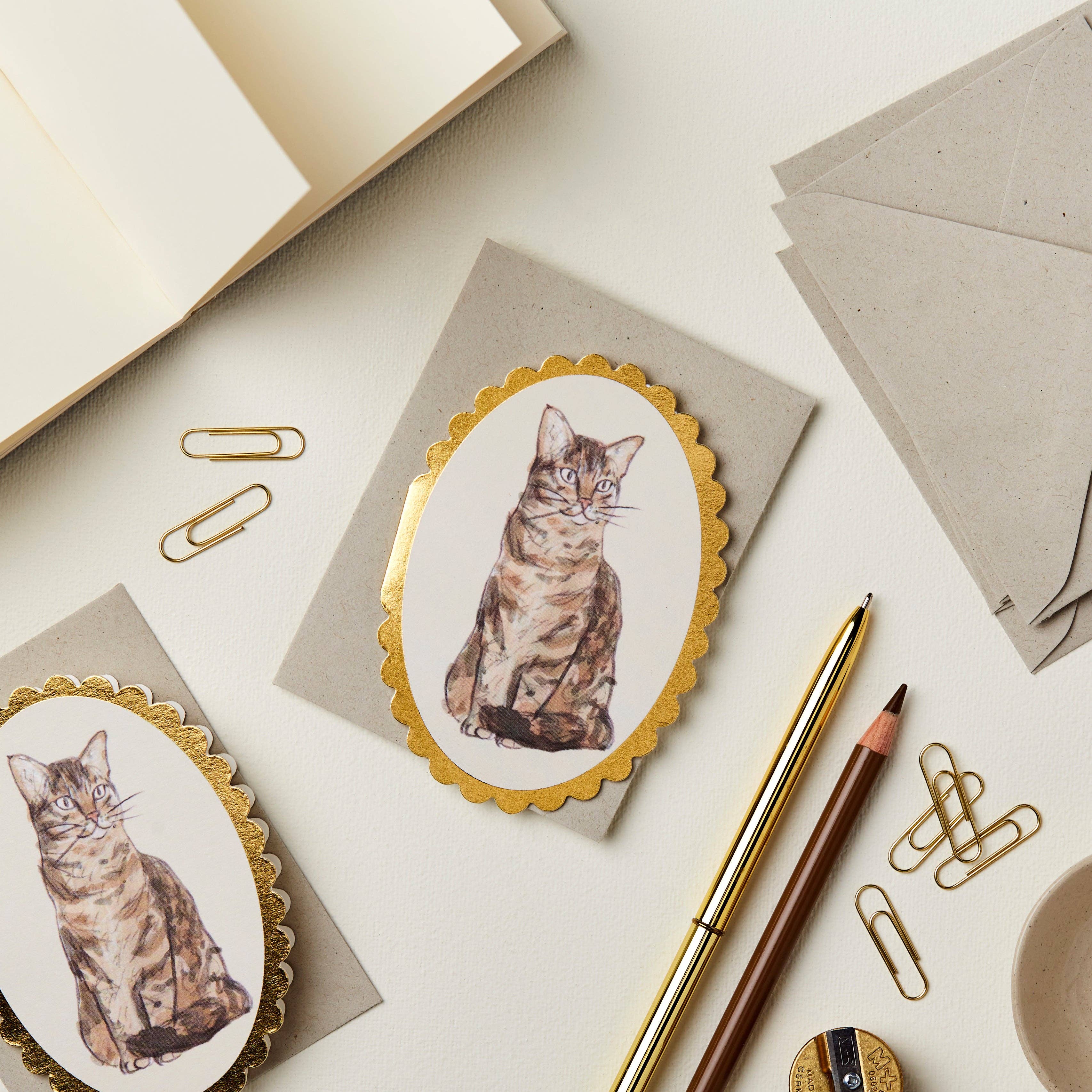 Tabby Cat Mini Card - Image 2