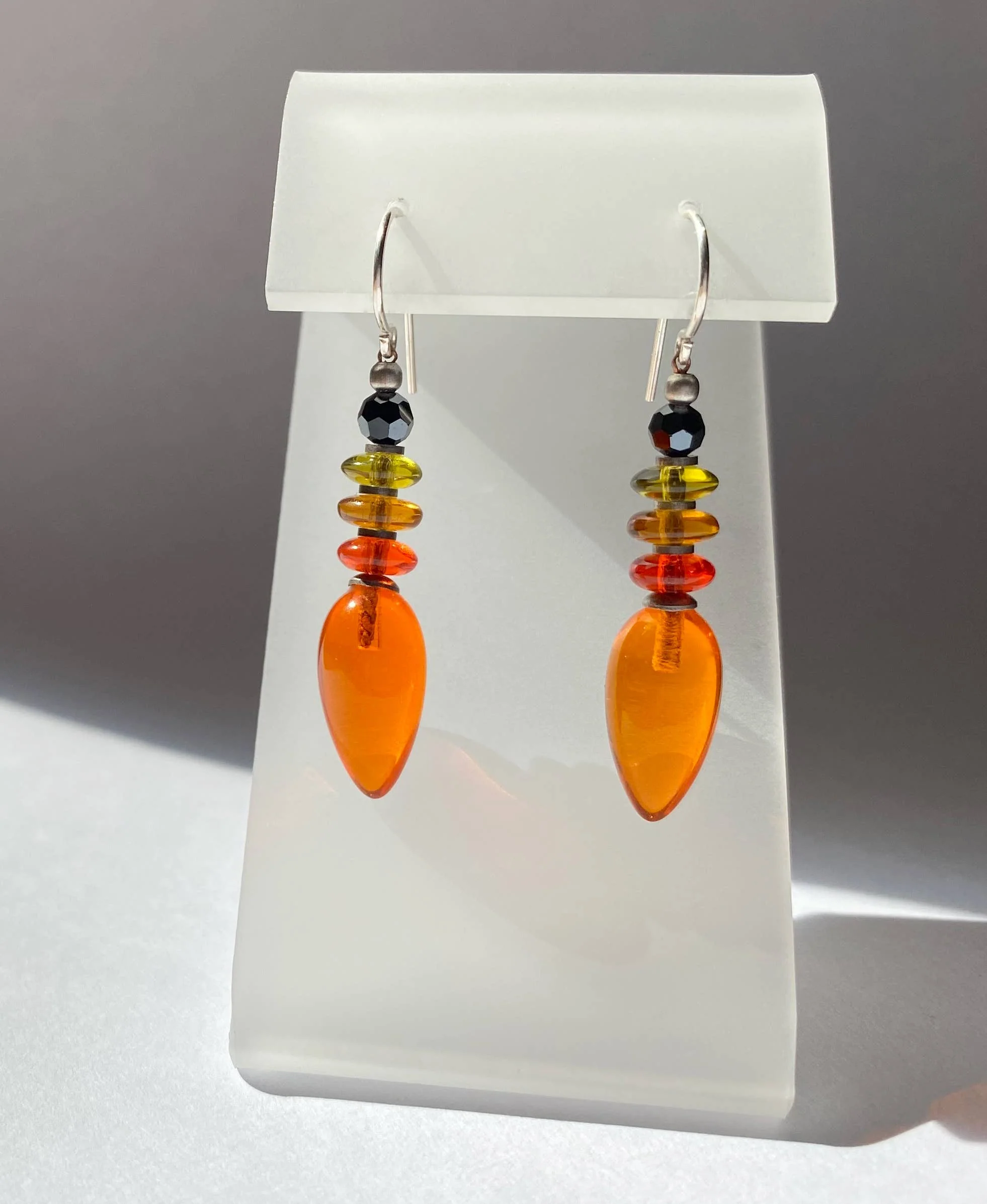 Tango Earrings in Bright Orange - Image 2