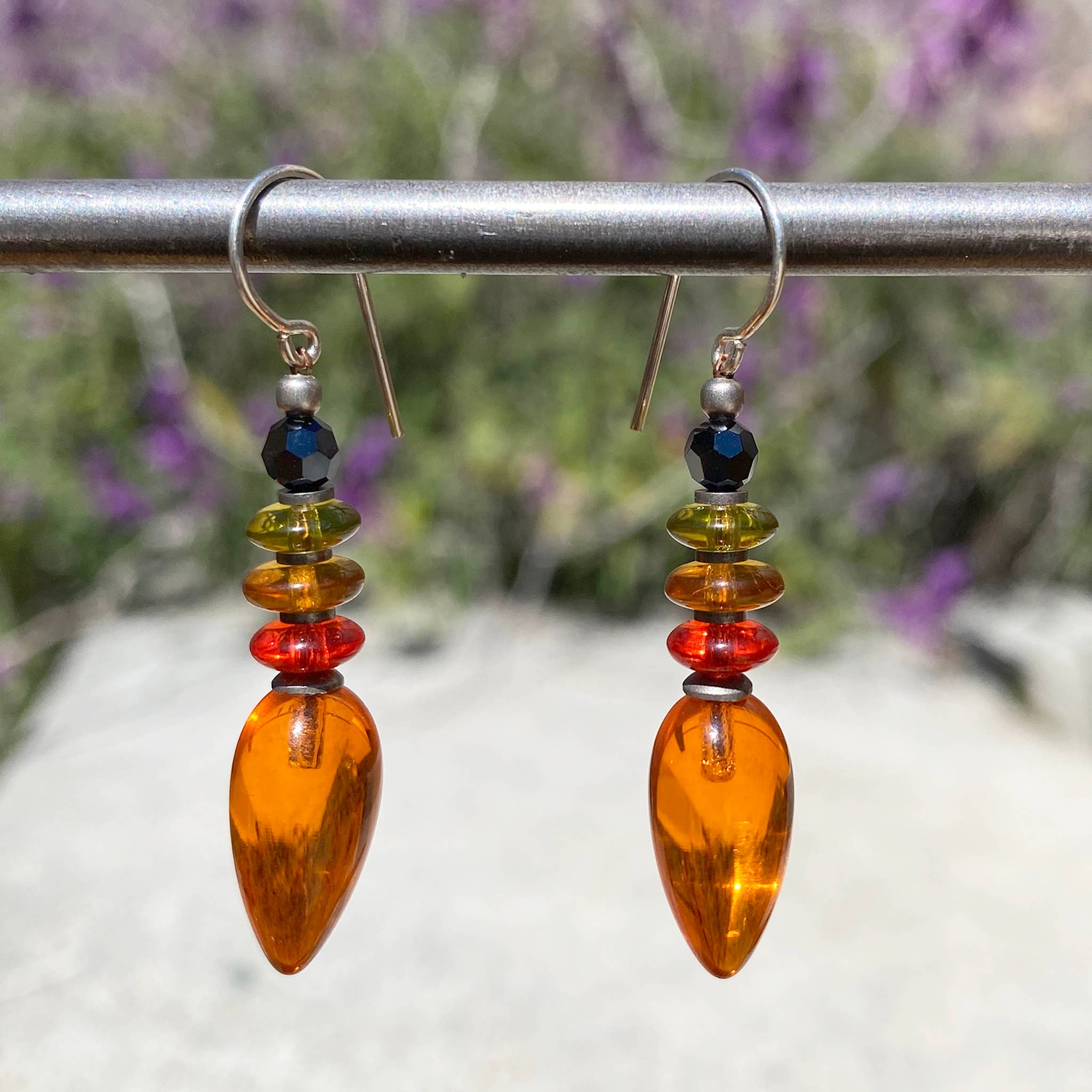 Tango Earrings in Bright Orange - Image 4
