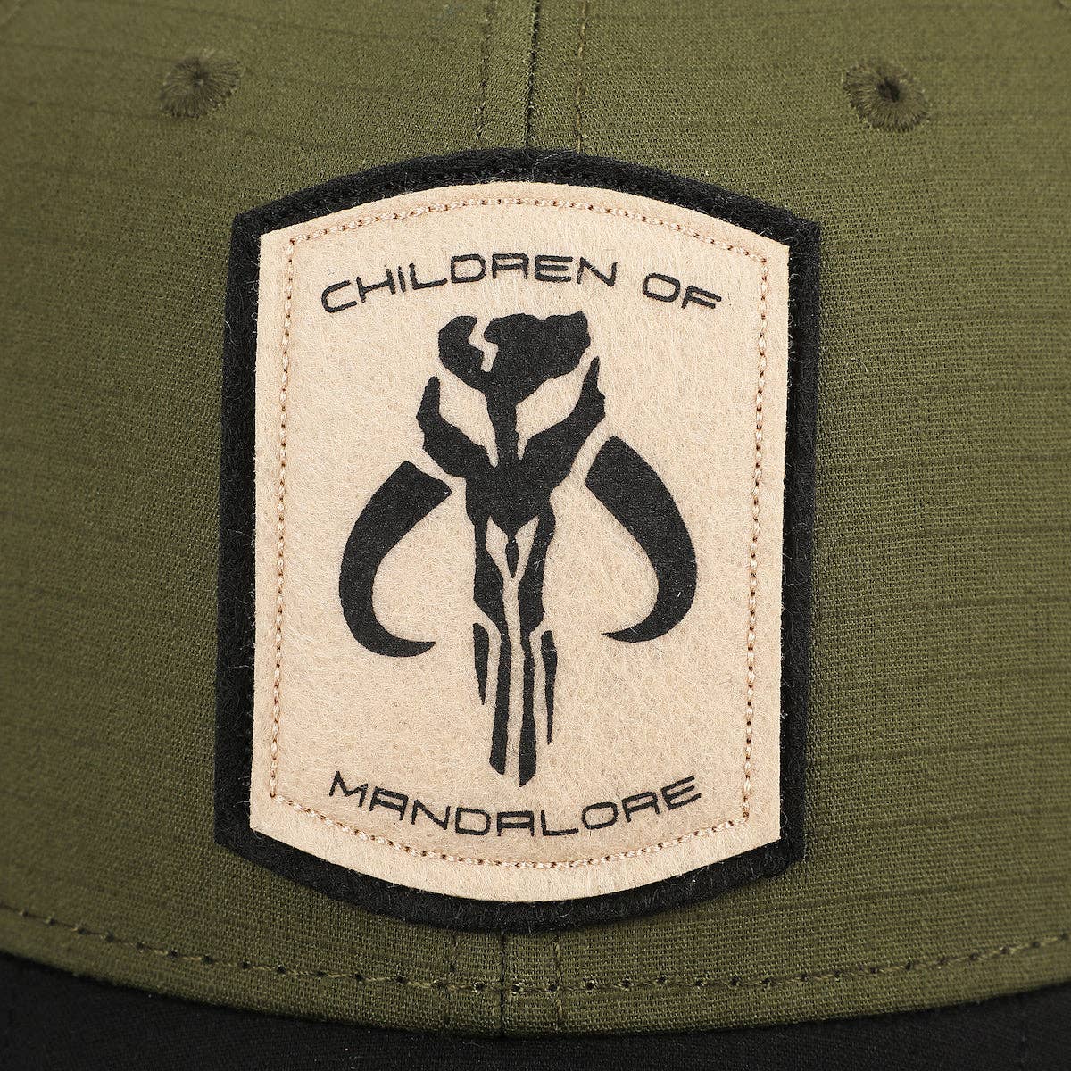 The Mandalorian Sublimated Crest Adult Olive Green Trucker Hat - Image 4