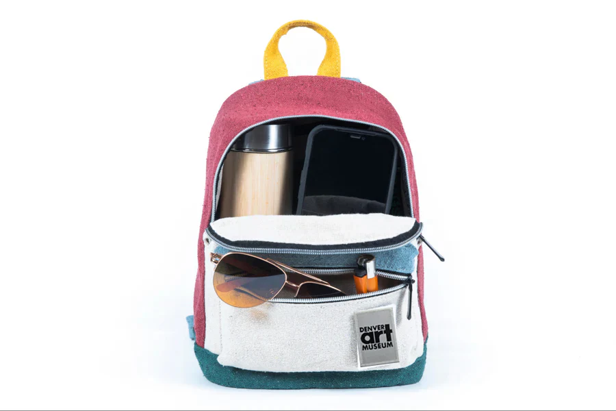 The Mystic Boho Blue Backpack with Denver Art Museum Velcro Patch - Image 2