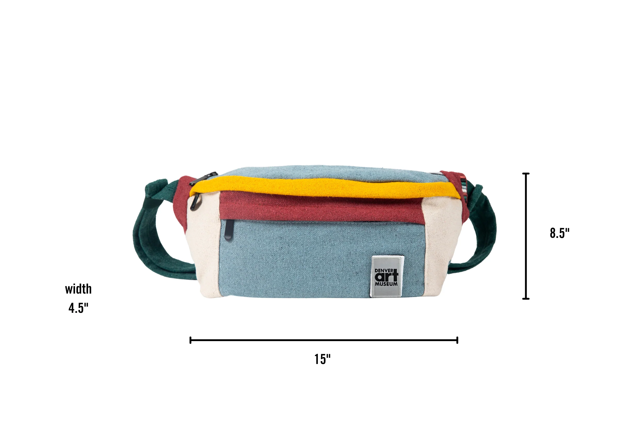 The Reveller Boho Cream Fanny Pack with Denver Art Museum Patch - Image 3