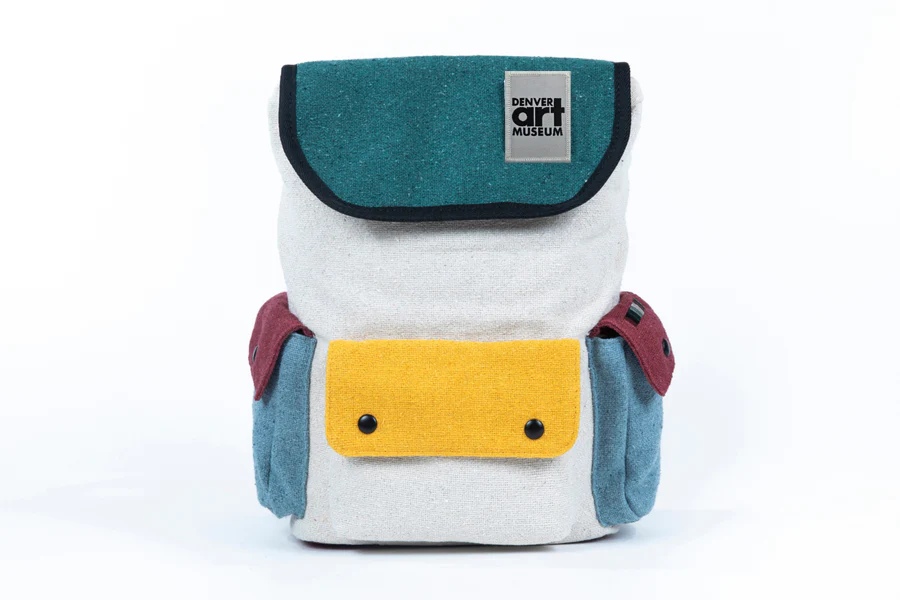 The Wanderer Boho Cream Backpack with Denver Art Museum Velcro Patch
