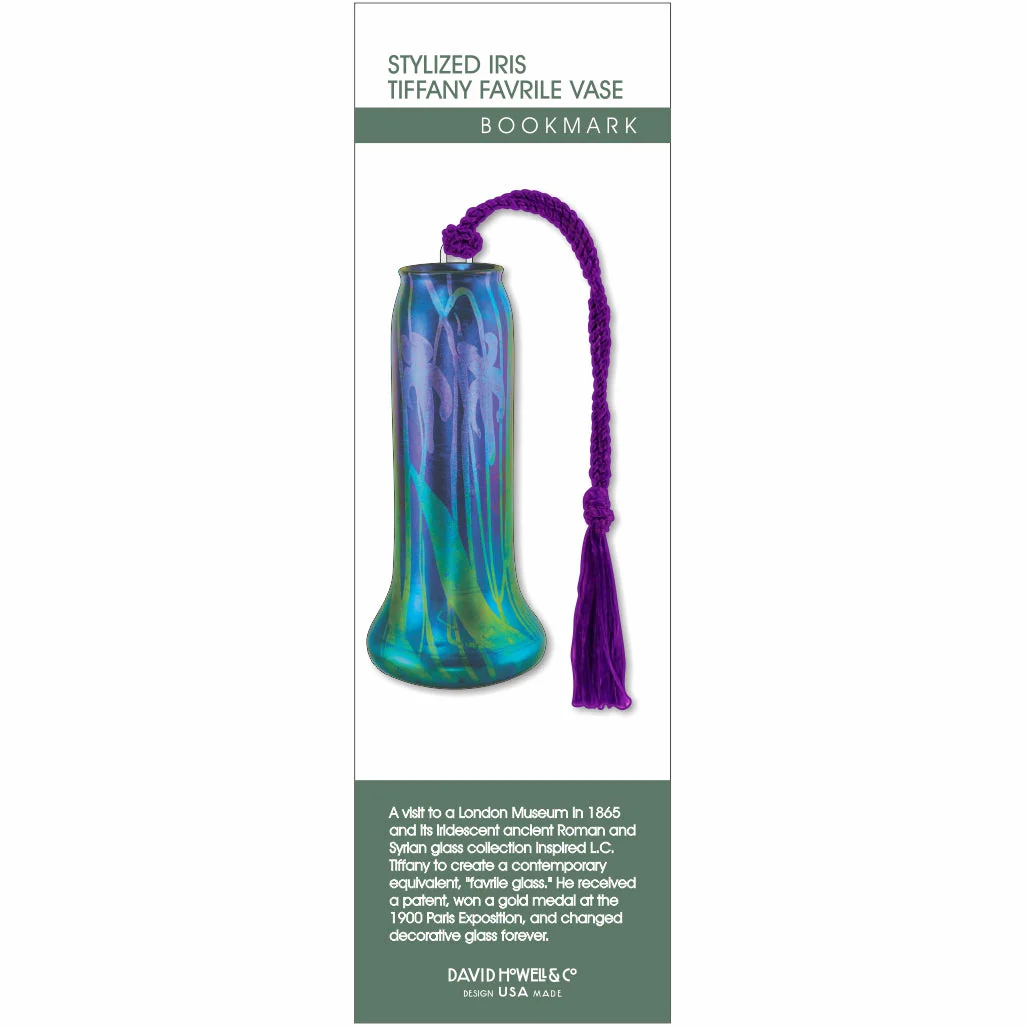 Tiffany Stylized Iris Vase Bookmark - Image 2