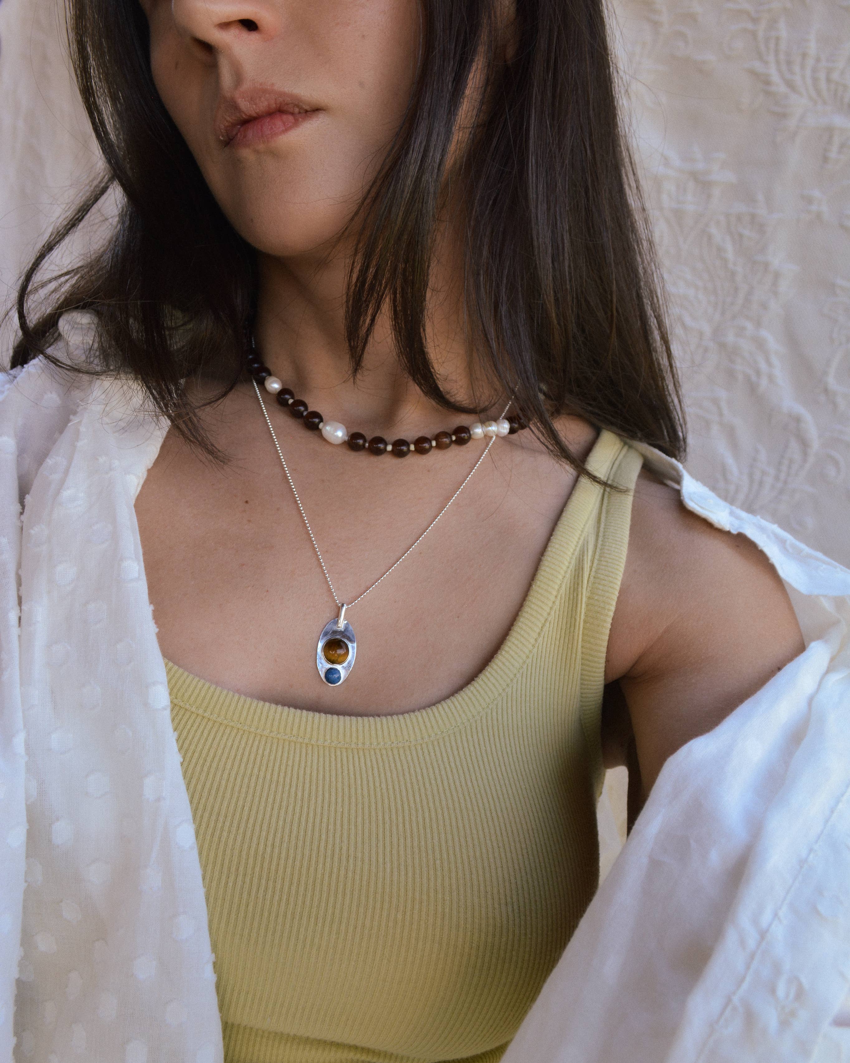 Tiger's Eye, Lapis Pendant - Image 3