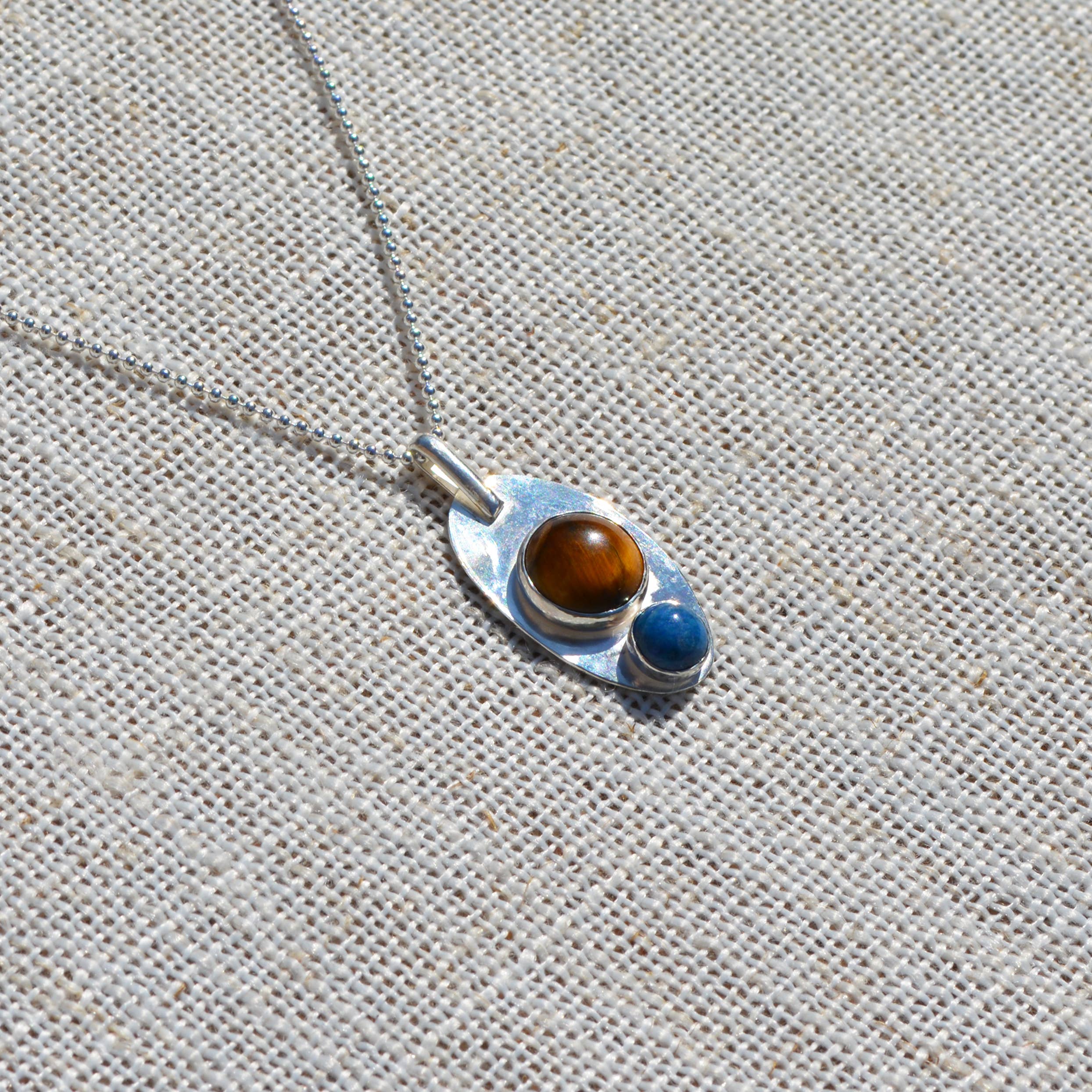 Tiger's Eye, Lapis Pendant - Image 4