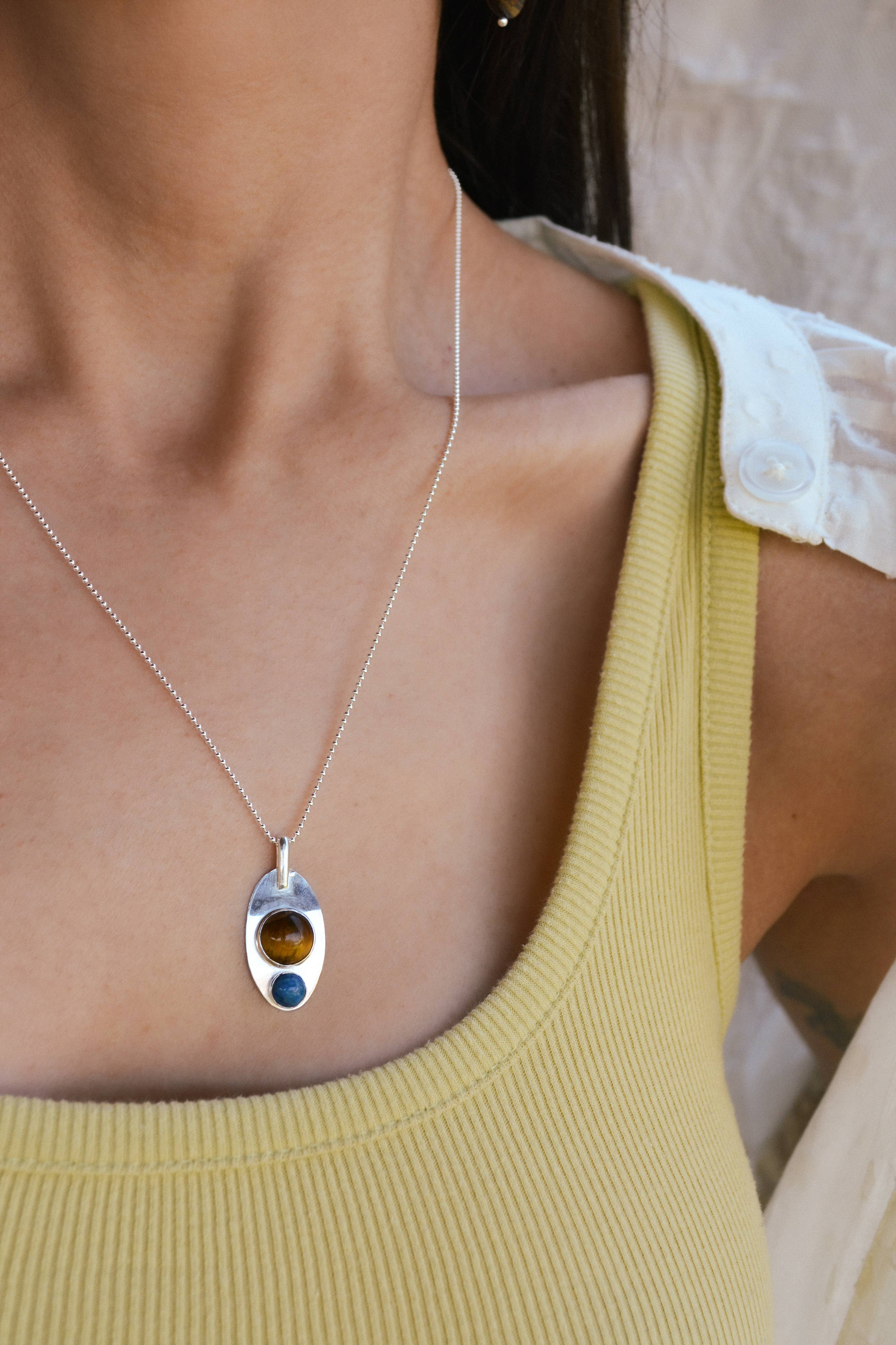 Tiger's Eye, Lapis Pendant - Image 5
