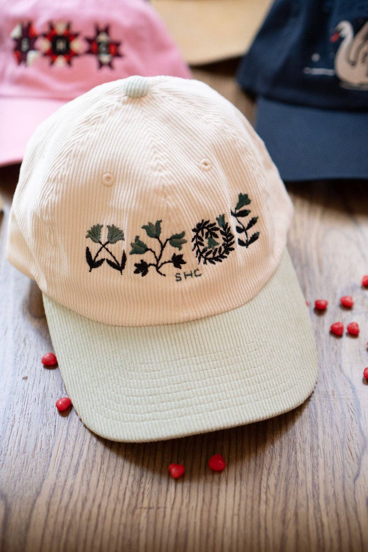 Tulip Patchwork Two-Tone Corduroy Hat | Embroidered Dad Hat - Image 2