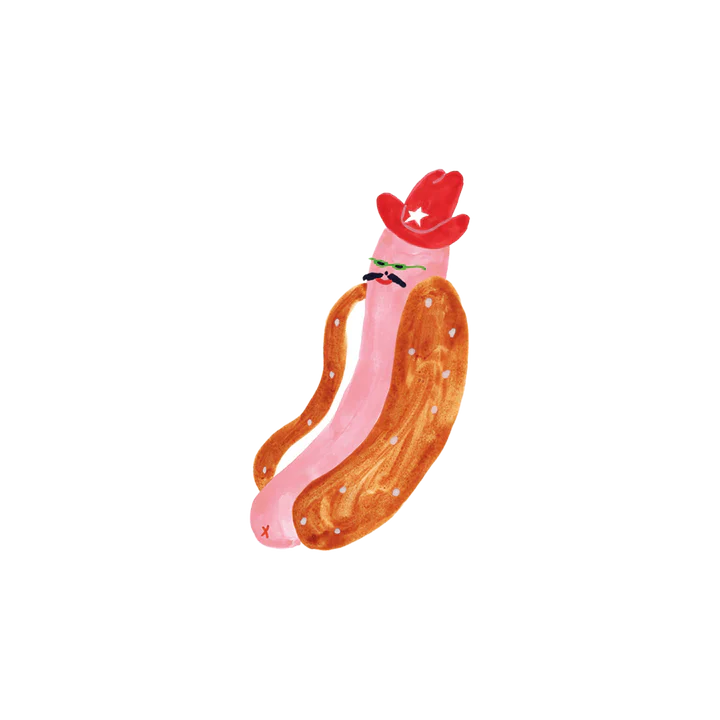 Cowboy Hotdog Tattoo Pair