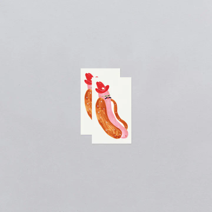 Cowboy Hotdog Tattoo Pair - Image 3