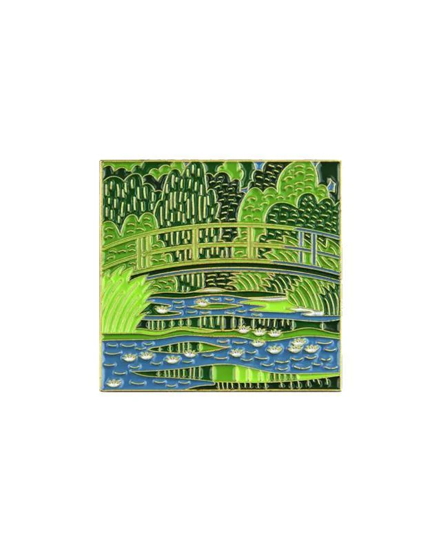 Water Lilies and Japanese Bridge Enamel Pin