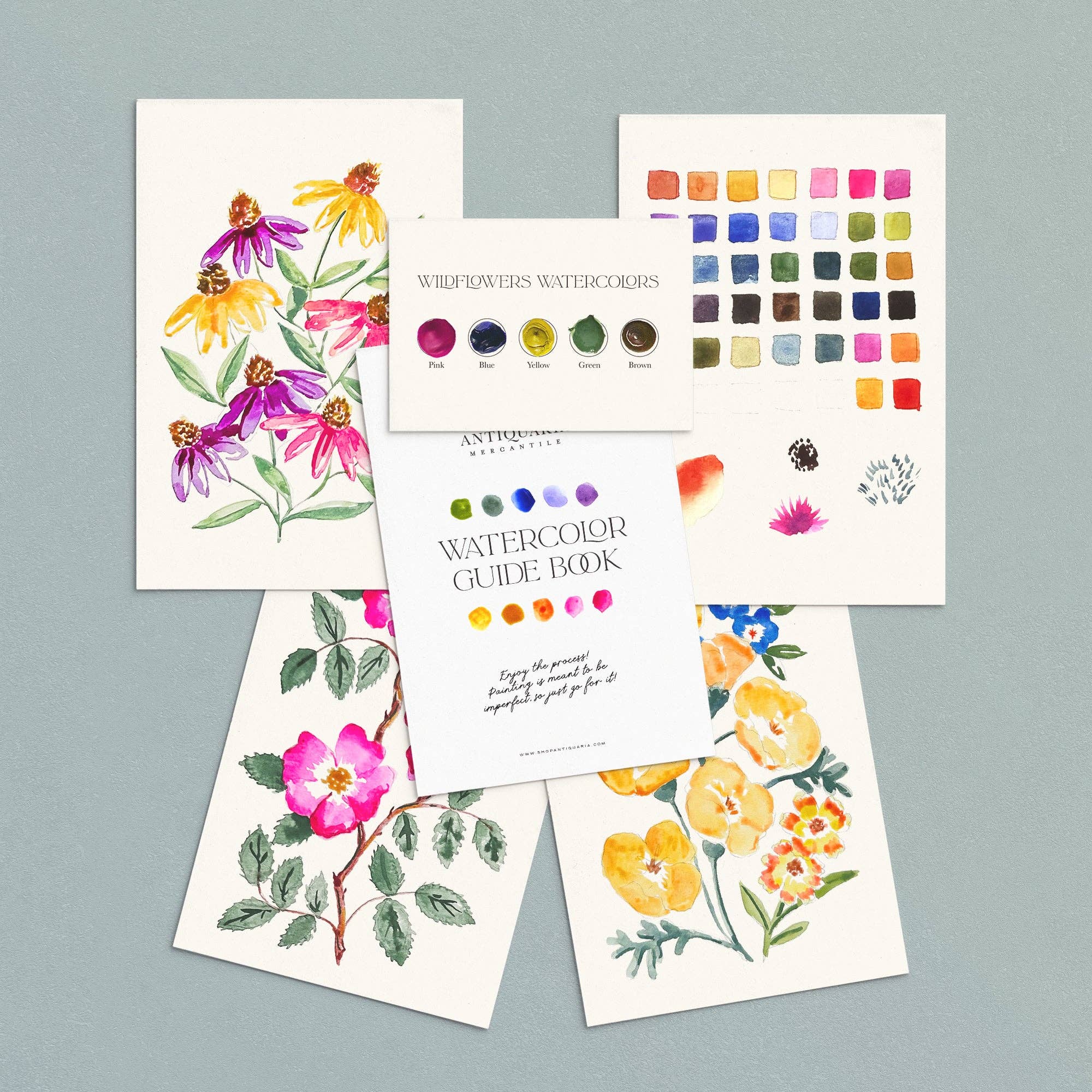 Watercolor Painting Kit : Wildflowers No1 - Image 2