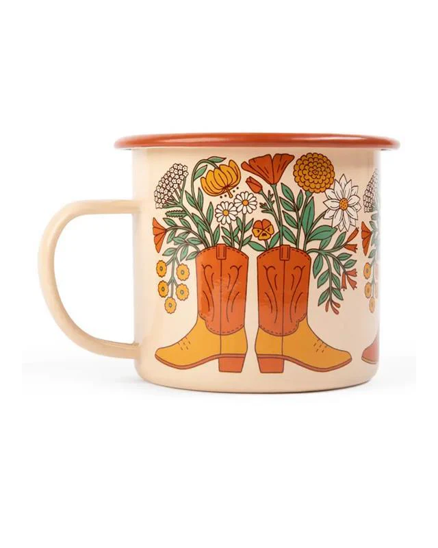 Western Bloom Enamel Mug