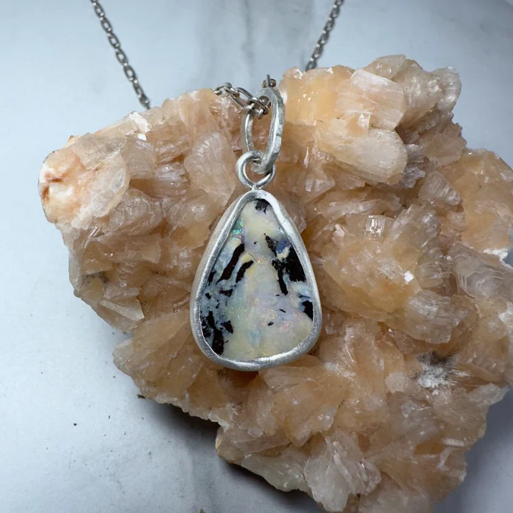 White Boulder Opal Necklace - Image 2