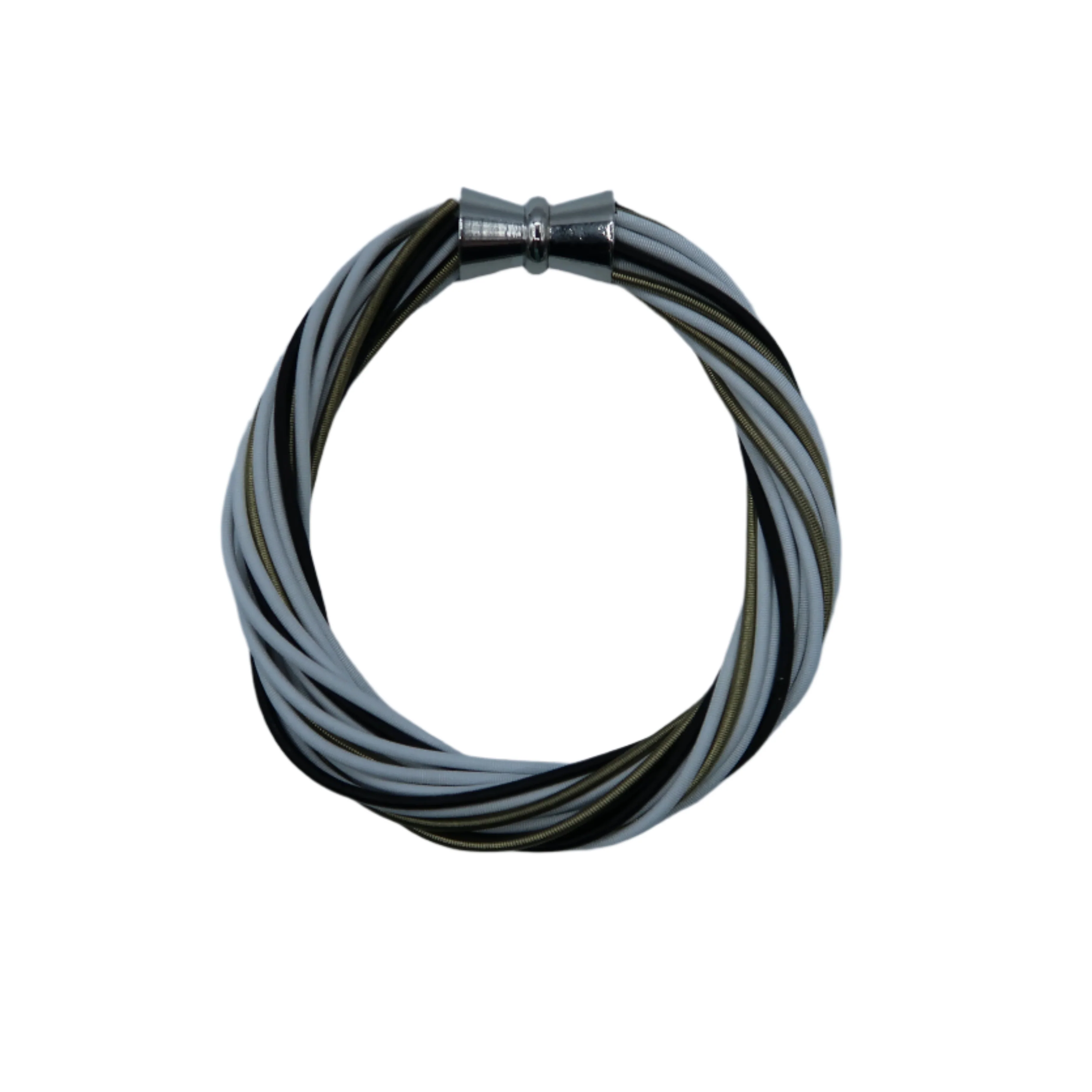 White, Bronze & Black Twist Bracelet